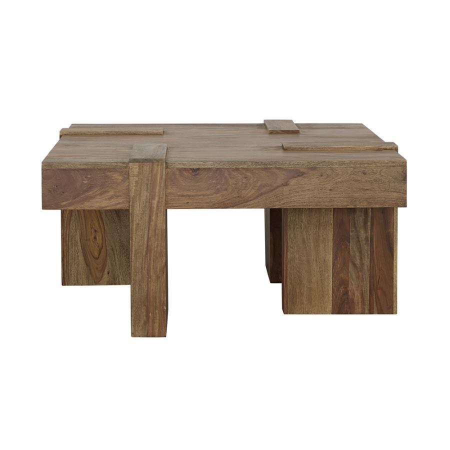Modern Square Coffee Table - Sturdy Wooden Living Room Center Table for Home Decor, Office & Lounge - Perfect for Living Room, Bedroom, or Office Space