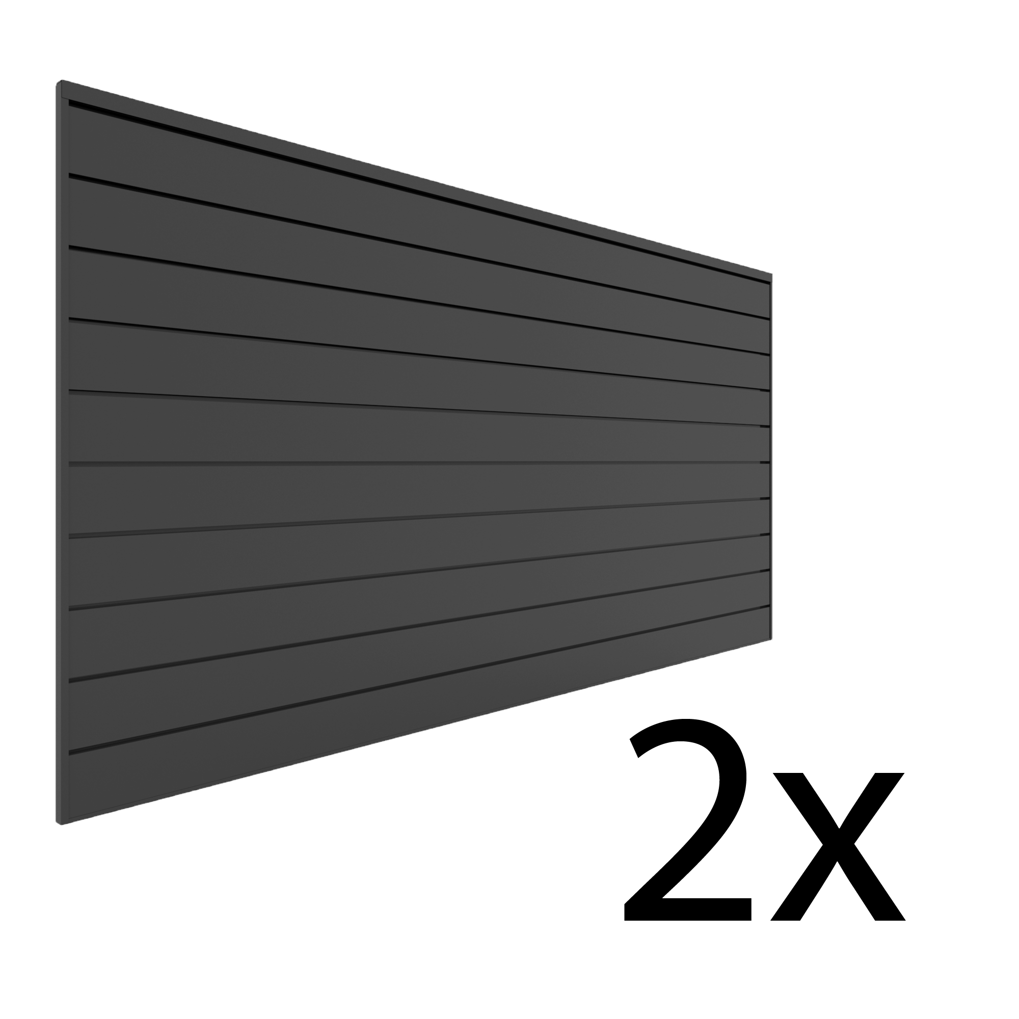 4 ft. x 8 ft. PVC Slatwall Panel - 2 Pack (64 sq ft Total) - Durable Retail Display for Stores, Garages & Home Organization