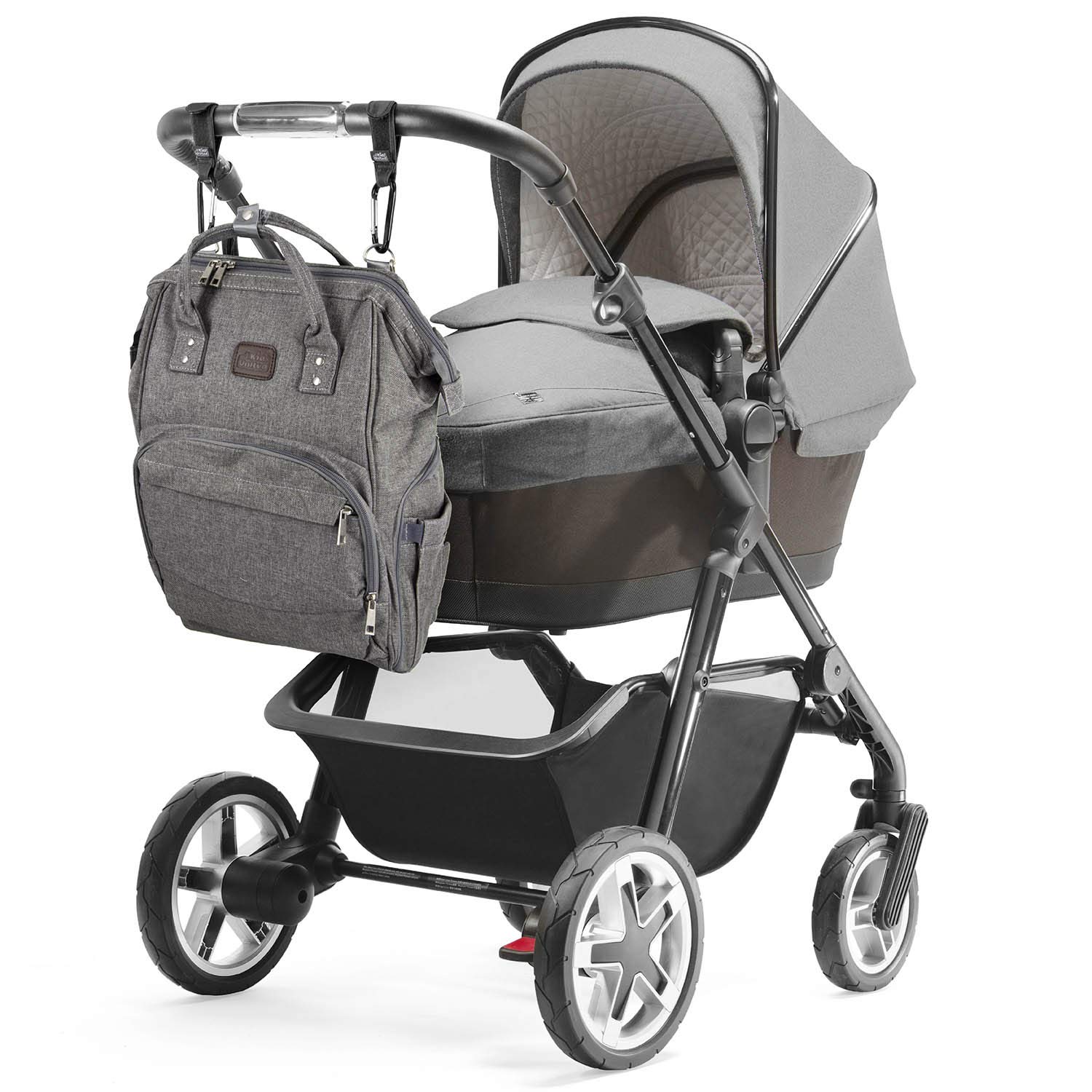 Premium Baby Changing Backpack with Built-in Cot - Multi-Functional Diaper Bag Set Includes Changing Mat & Stroller Hook | Perfect for Travel, Outings & Nursery Organization