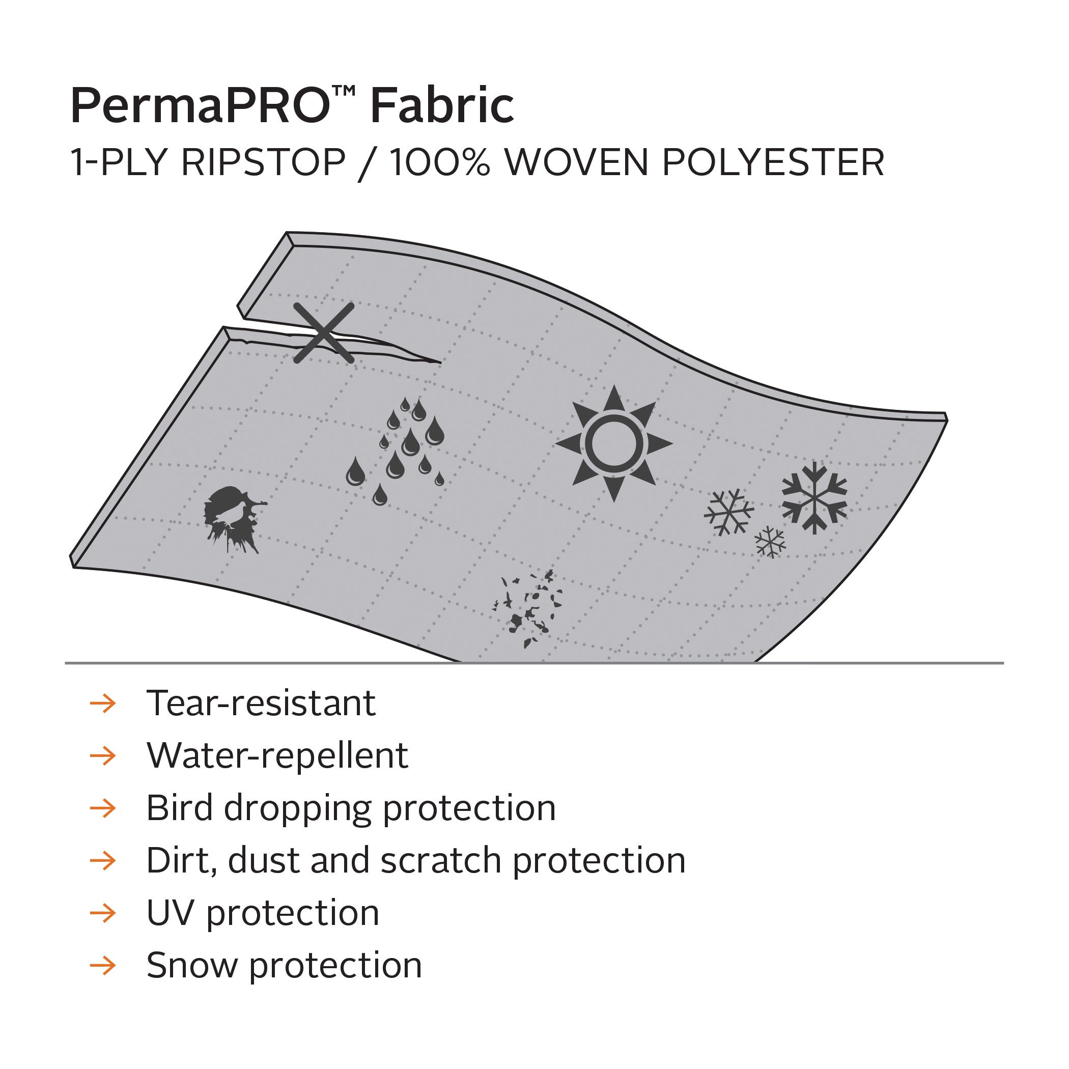 Classic Accessories Over Drive PermaPRO Folding Camping Trailer Cover - Waterproof RV Cover for 12'-14' Travel Trailers & Campers | All-Weather Protection for Outdoor Storage & Travel