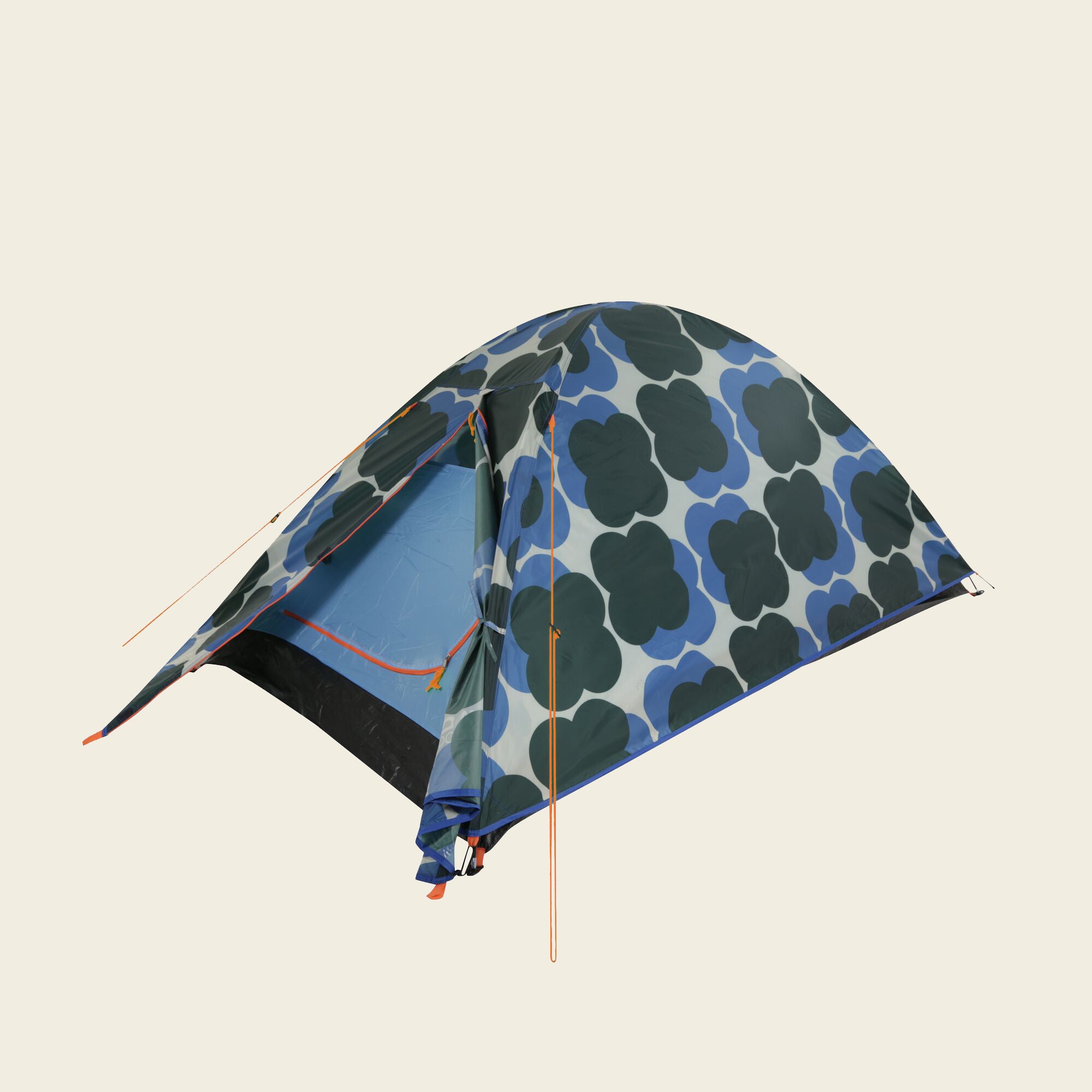 Premium Camping Tent - Shadow Flower Blue Design for Outdoor Adventures, Hiking & Backpacking - Lightweight & Waterproof Shelter for Family Camping Trips