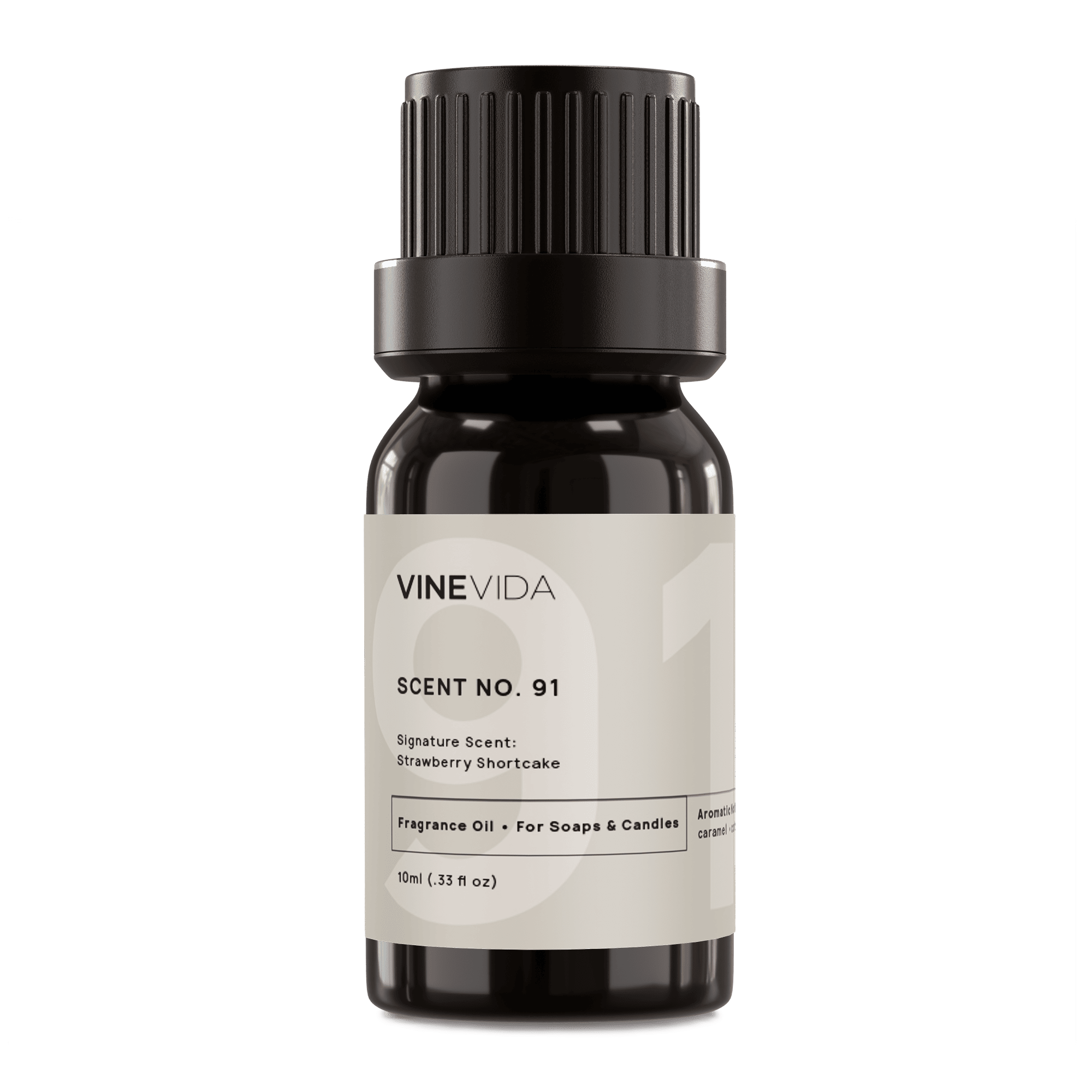 NO. 91 Strawberry Shortcake Fragrance Oil for Soap Making, Candle Making, Diffusers & Home Scents - Sweet Fruity Aroma for Relaxation & Aromatherapy