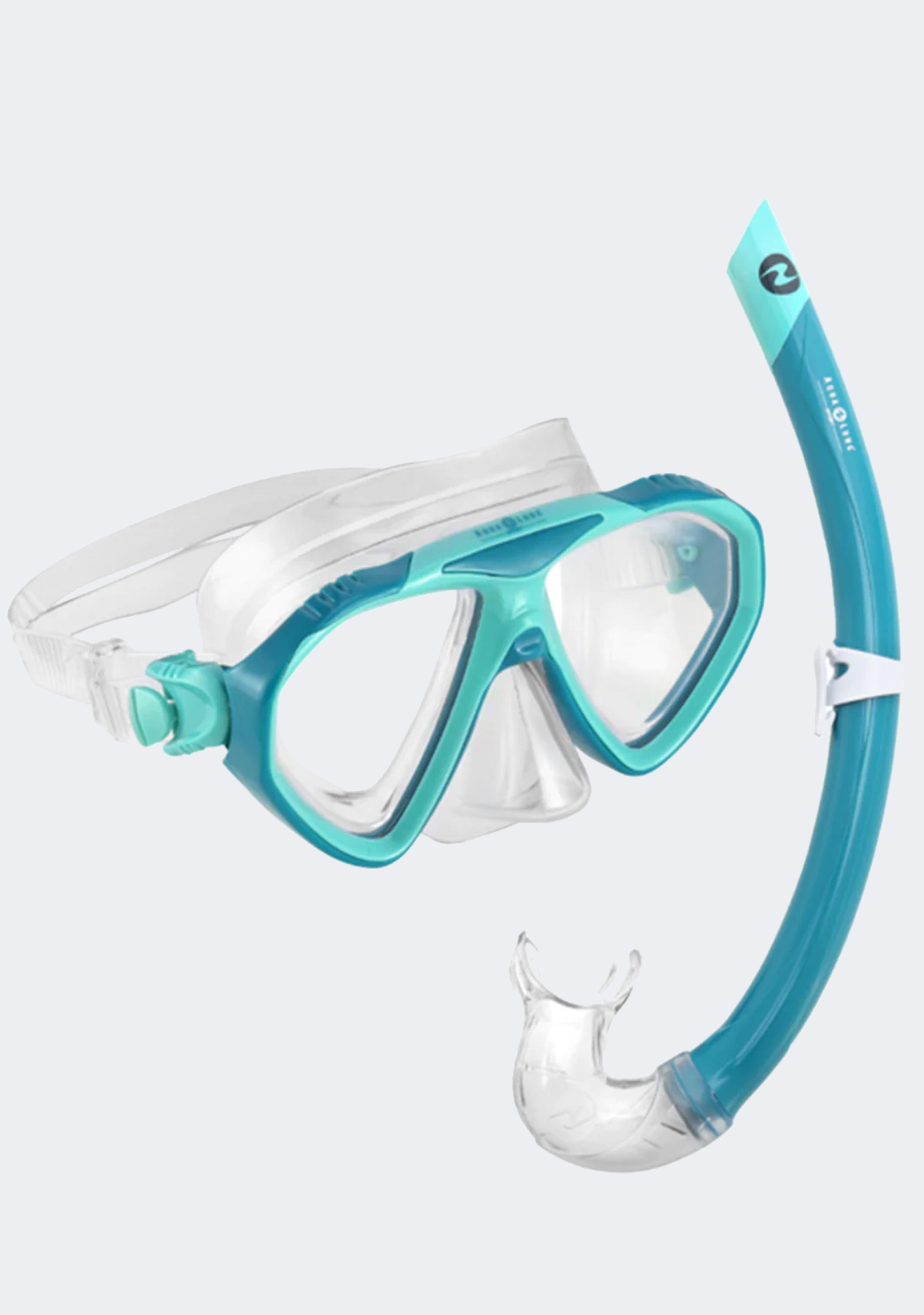 Aqua Lung Panda Junior Snorkel Set - Green Turquoise Snorkeling Mask for Kids | Perfect for Pool, Beach & Underwater Adventures