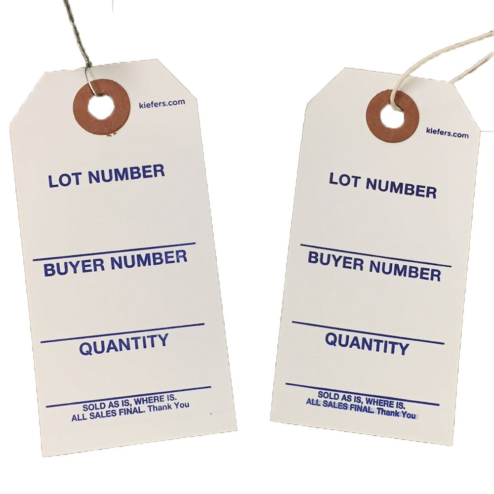 Stock #3 Tag Wired (1000/Box) - Durable Inventory Labels for Retail, Warehouse & Shipping Organization