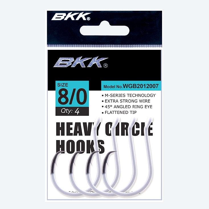 BKK Glow Heavy Circle Hook - High Carbon Steel Fishing Hooks for Saltwater & Freshwater - Perfect for Bass, Trout, and Catfish Fishing