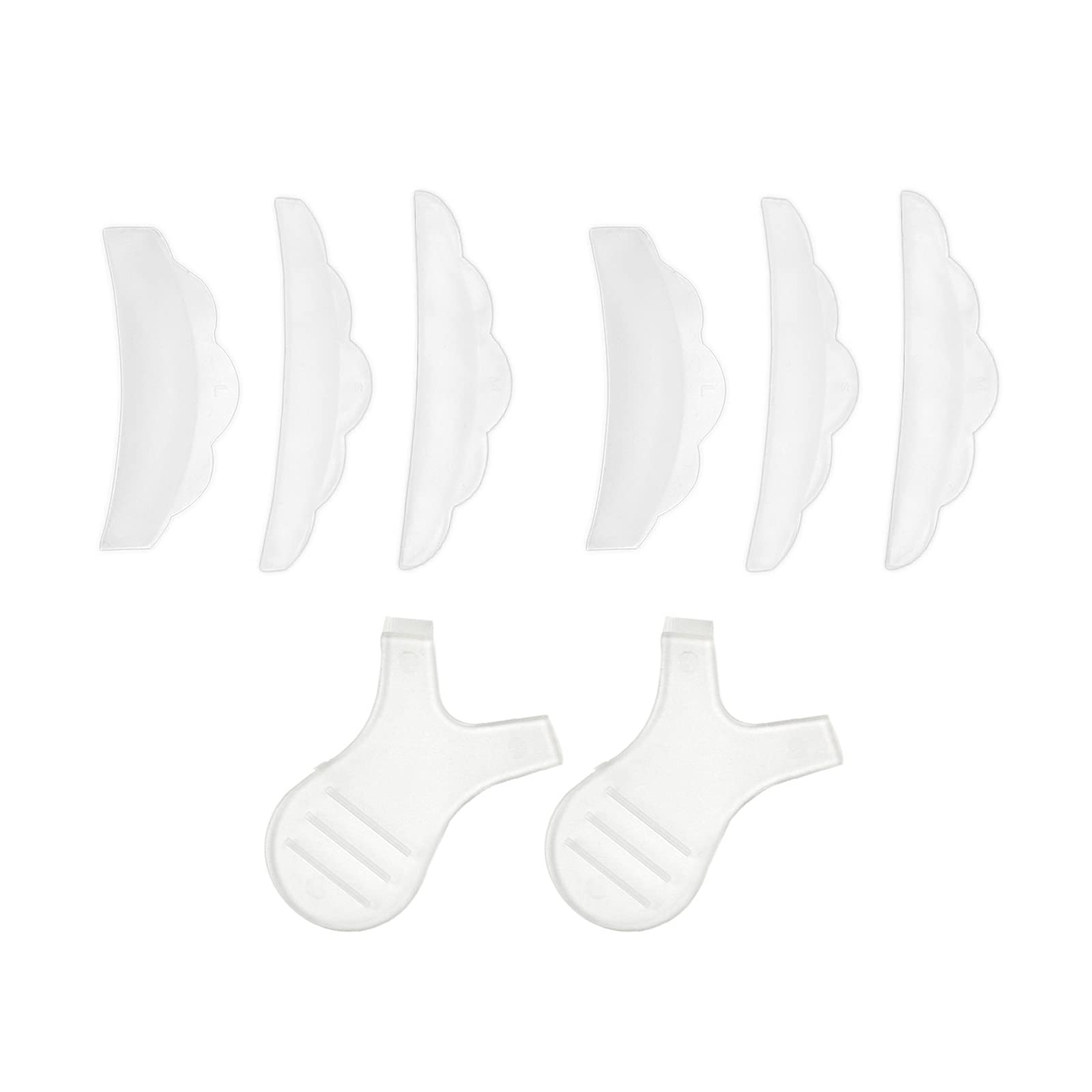 Decdeal 3 Pairs Silicone Eyelash Extension Pads - Y Shape Eyelash Grafting & Clean Up Brush for Professional Lash Lift & Curl - Perfect for Salon, Spa & Home Use