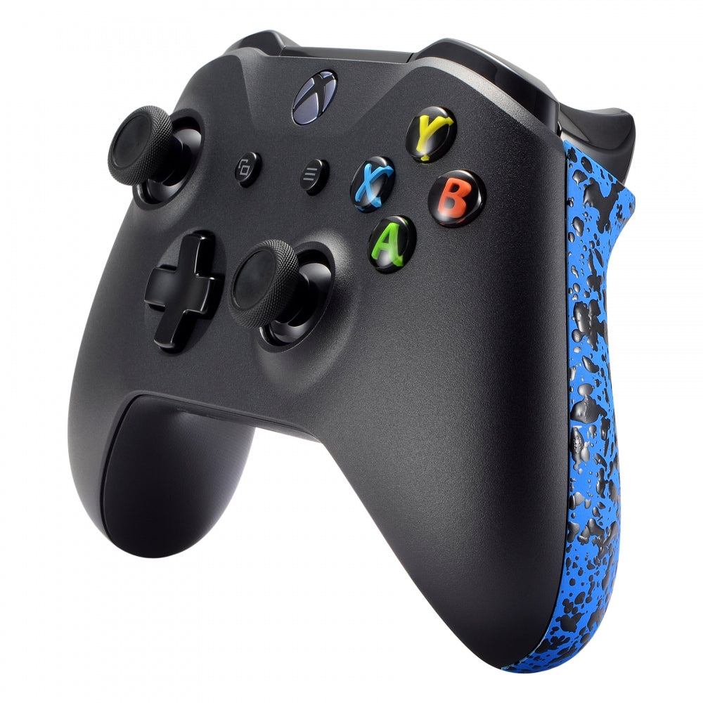 Textured Blue Back Panels & Non-Slip Side Rails Replacement for Xbox One X/S Controller - Enhanced Grip & Comfort for Gaming - Perfect for Long Play Sessions & Competitive Gaming