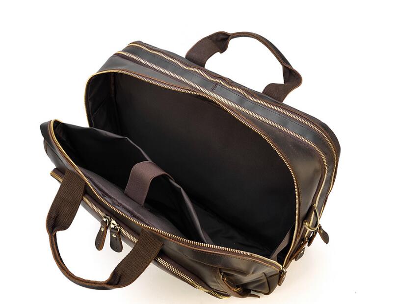 Premium Brown Leather Duffle Bag for Men - Stylish & Durable Travel Gym Sports Weekender Bag for Business Trips, Gym, and Outdoor Adventures