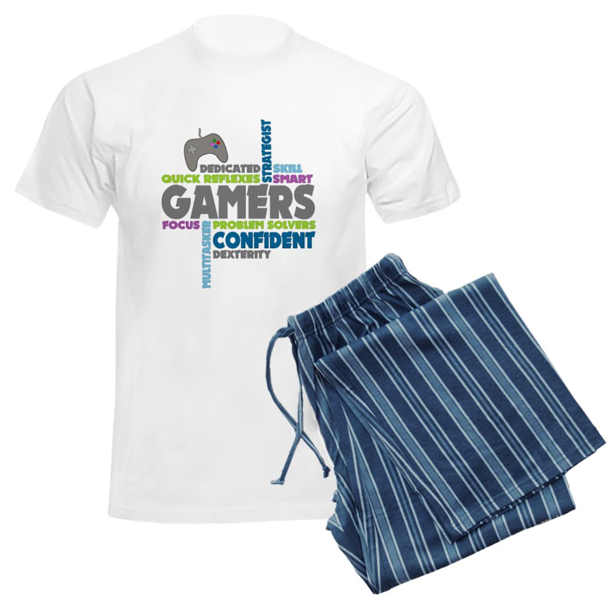 Gamers Pajama Set for Men - Comfortable Lightweight Sleepwear with Fun Novelty Design | Perfect for Gaming Nights, Lounge Wear & Sleepovers