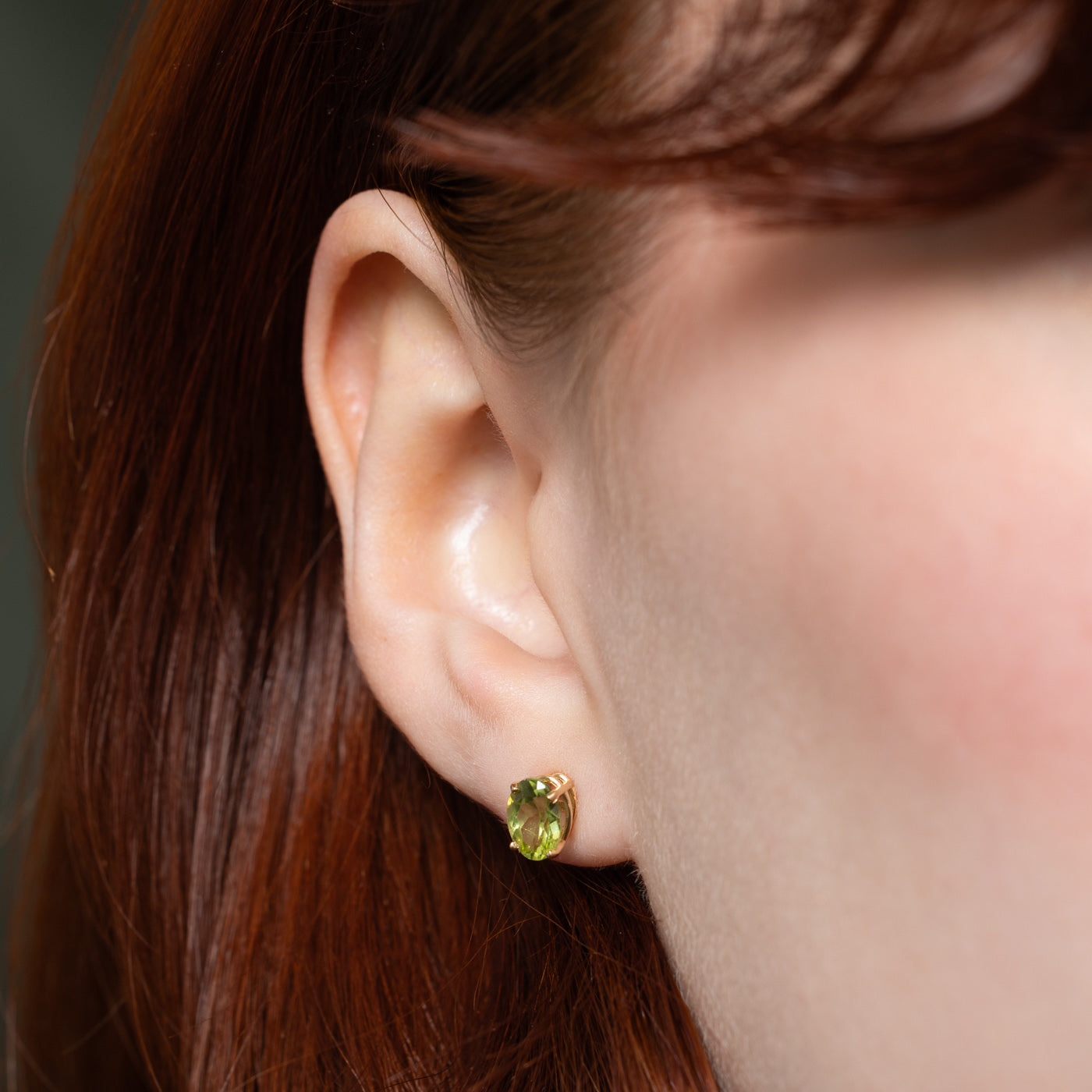14K Gold Peridot Stud Earrings - 1.50 Carat Total Weight (ctw) | Dainty Green Gemstone Earrings for Women, Perfect for Everyday Wear & Special Occasions