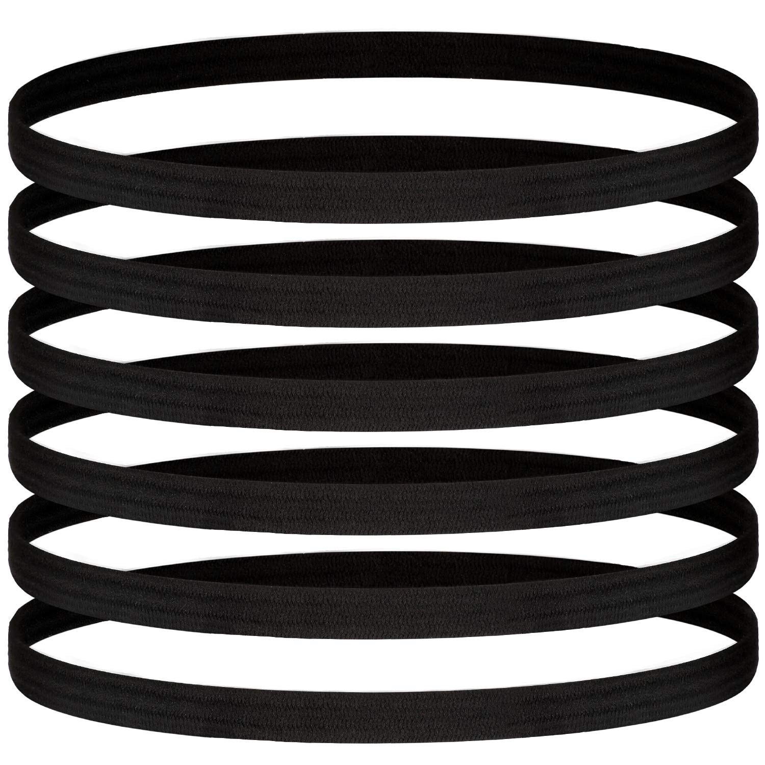 WILLBOND 30 Pack Thin Sports Headbands for Women & Men - Non-Slip Stretchy Elastic Hair Bands for Running, Yoga, Workout, Jogging - Sweat Absorbent Athletic Hair Accessories for Gym, Fitness & Daily Use