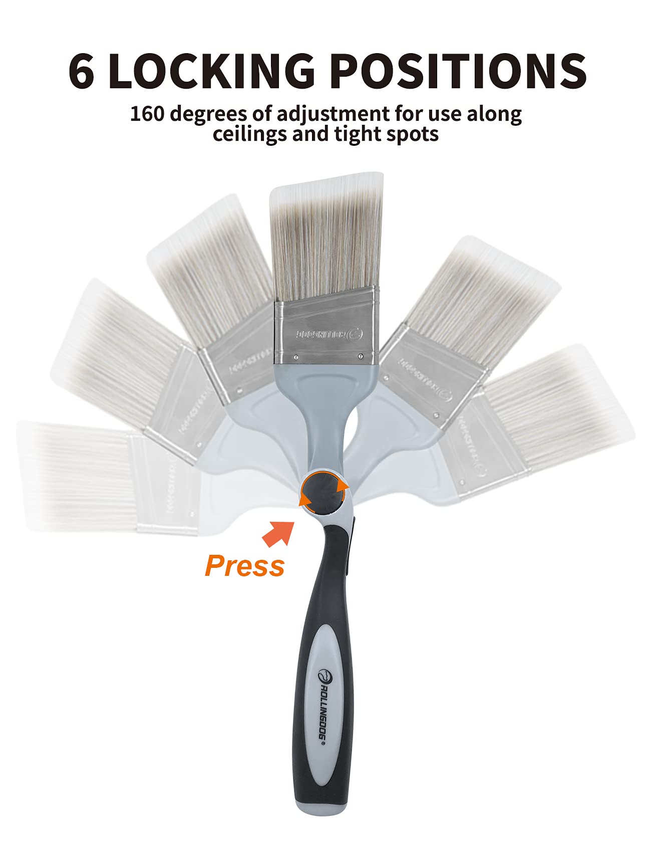 ROLLINGDOG 9 Inch Paint Roller Set with Extension Pole - Professional Wall Painting Kit with Extendable Handle & Paint Tray - Perfect for Interior Walls, Ceilings & DIY Home Projects