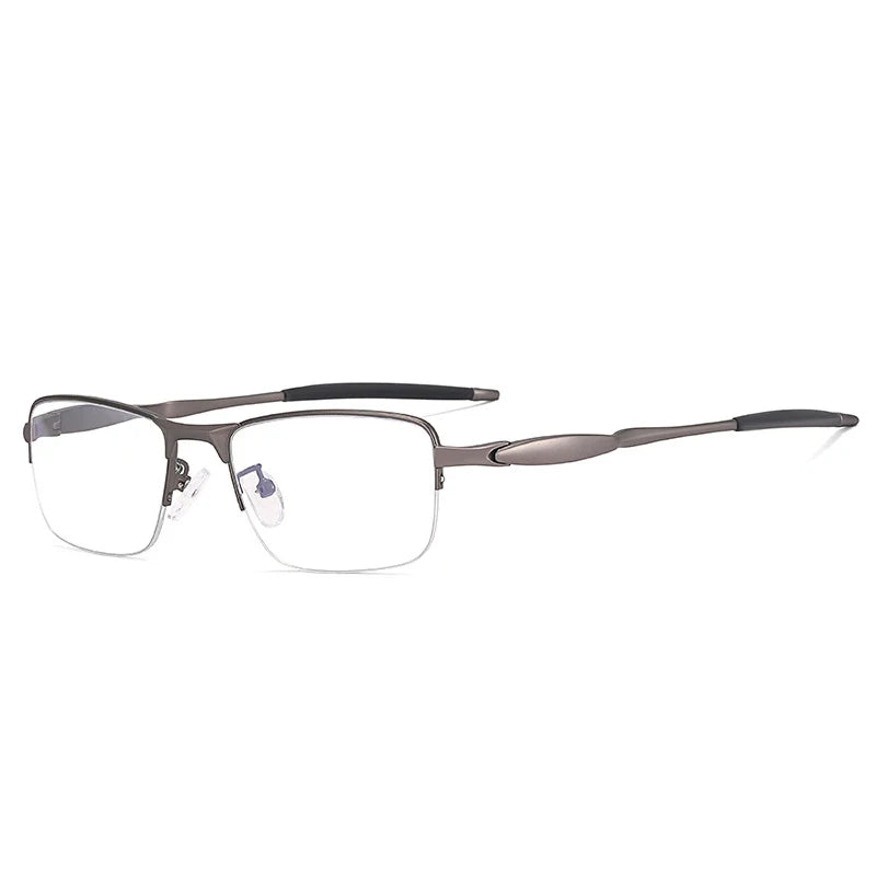 CCspace Unisex Semi-Rimless Small Square TR90 Titanium Eyeglasses 57236 - Lightweight & Durable Frame for Work, Reading, and Everyday Wear