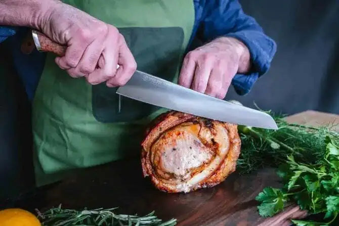 Premium Steelport Slicing Knife - Ultra Sharp Chef Knife for Meat, Poultry & Fish - Ergonomic Handle for Comfort - Perfect for Home Kitchen & Professional Use