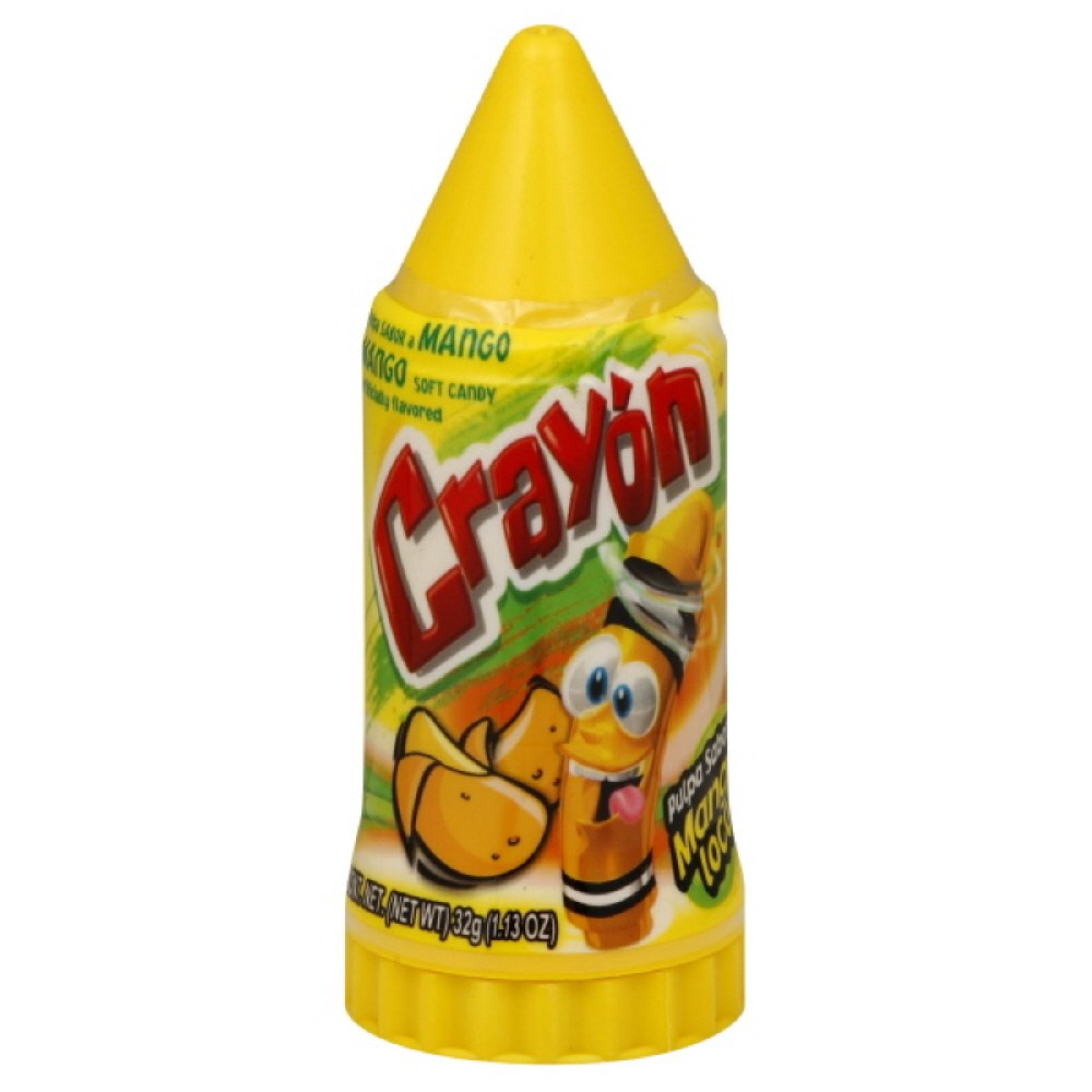 Lorena Candy Crayon Mango Flavor - 1.13-Ounce Pack of 10 | Sweet & Tangy Mexican Treats for Parties, Snacks & Gifts