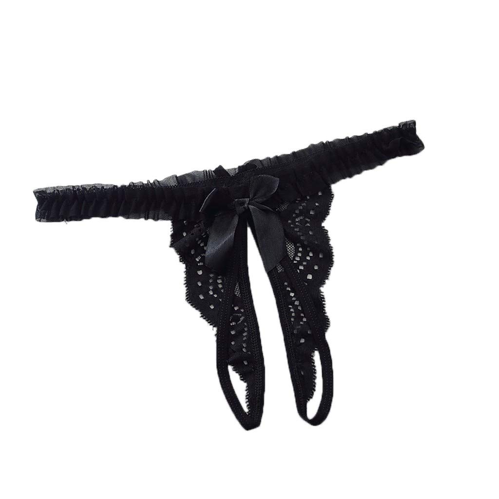 G-Pants Women's Lace Thong Panties - Sexy Lingerie & Open Pajama Set with White Stockings - Perfect for Romantic Nights & Boudoir Photography