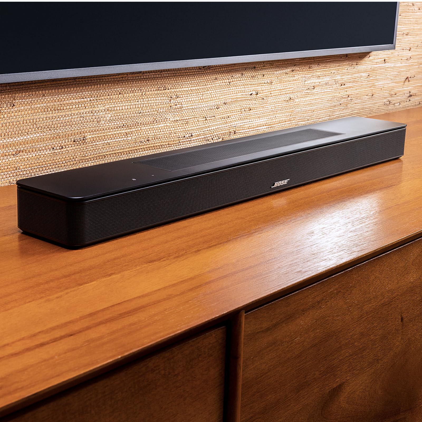 Bose Dolby Atmos Smart Sound Bar with Alexa & Google Assistant - Bluetooth Soundbar Speaker with Voice Control for Home Theater, TV & Music Streaming (Black)