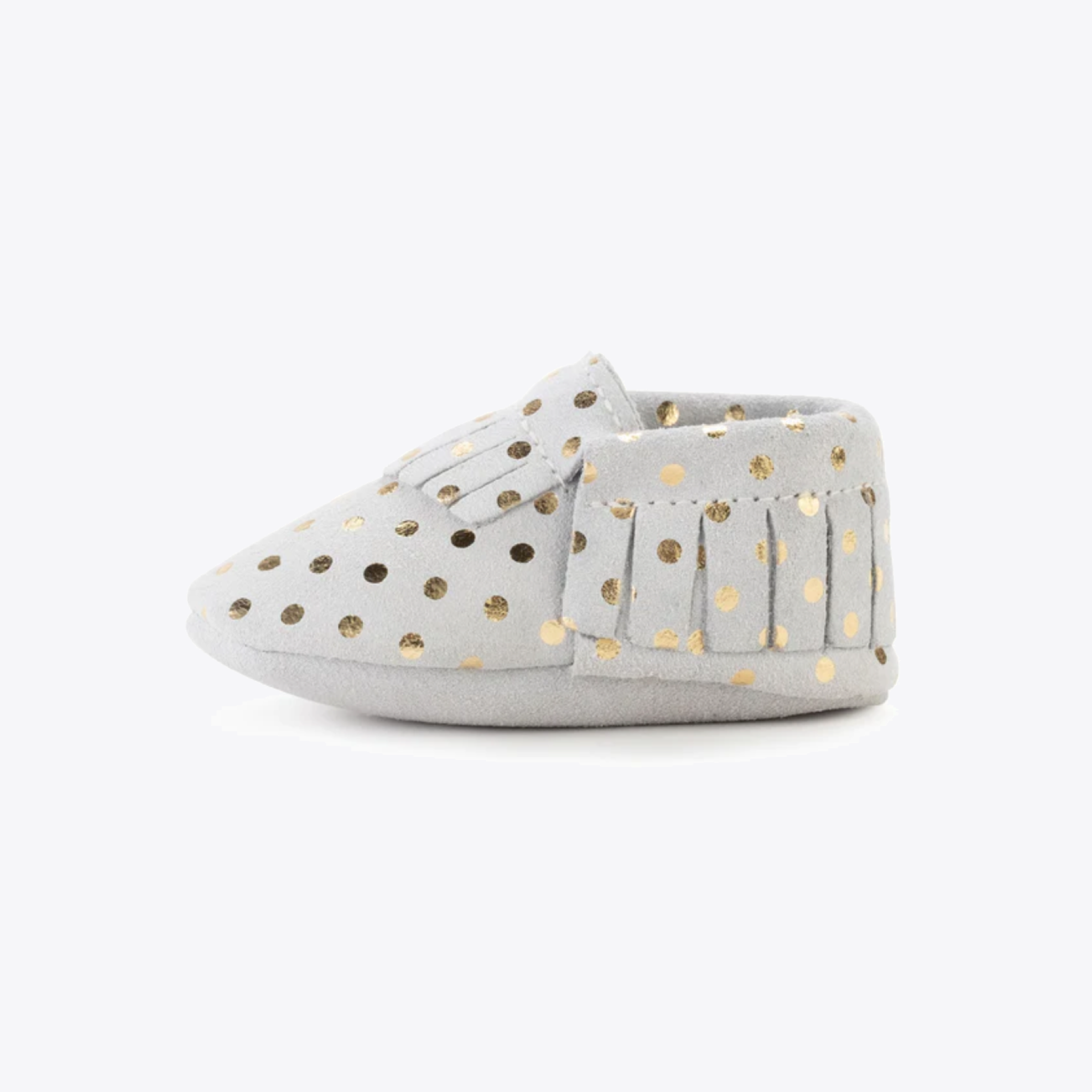 Gold Dot Moccasin Slippers for Women - Soft Indoor/Outdoor House Shoes with Memory Foam - Comfortable Casual Loafers for Home, Office, and Travel