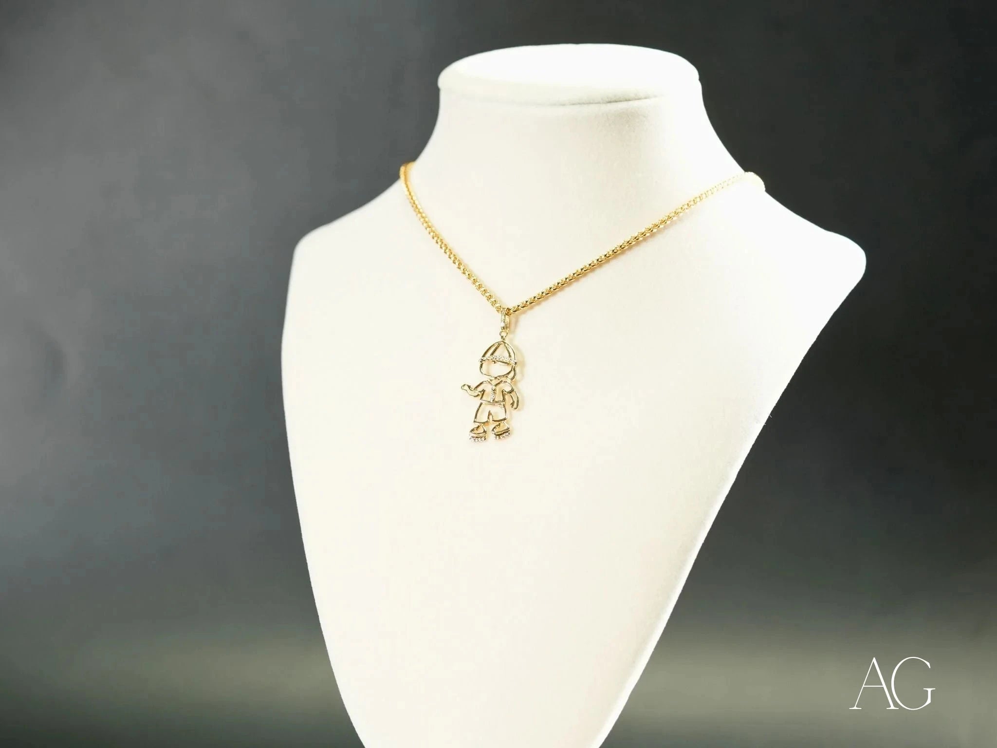 Golden Cherish: Elegant Baby Boy & Girl Pendant Necklace - Perfect Christening Gift, Birthday Present & Keepsake Jewelry for Newborns