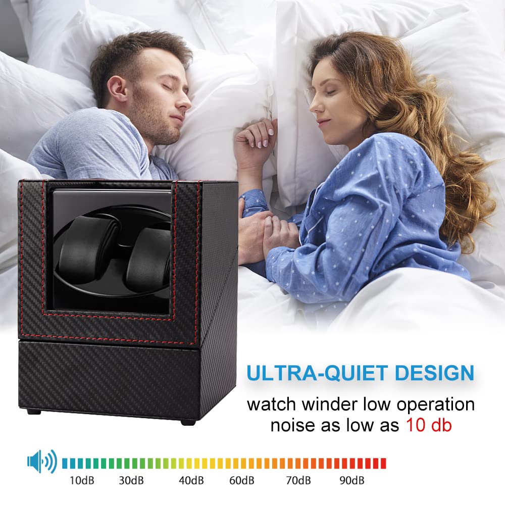 Premium Automatic Watch Winder Box - Dual Quiet Japanese Mabuchi Motor for Men & Women | Perfect for Rolex, Omega & Luxury Watch Storage | Home, Office & Travel Use
