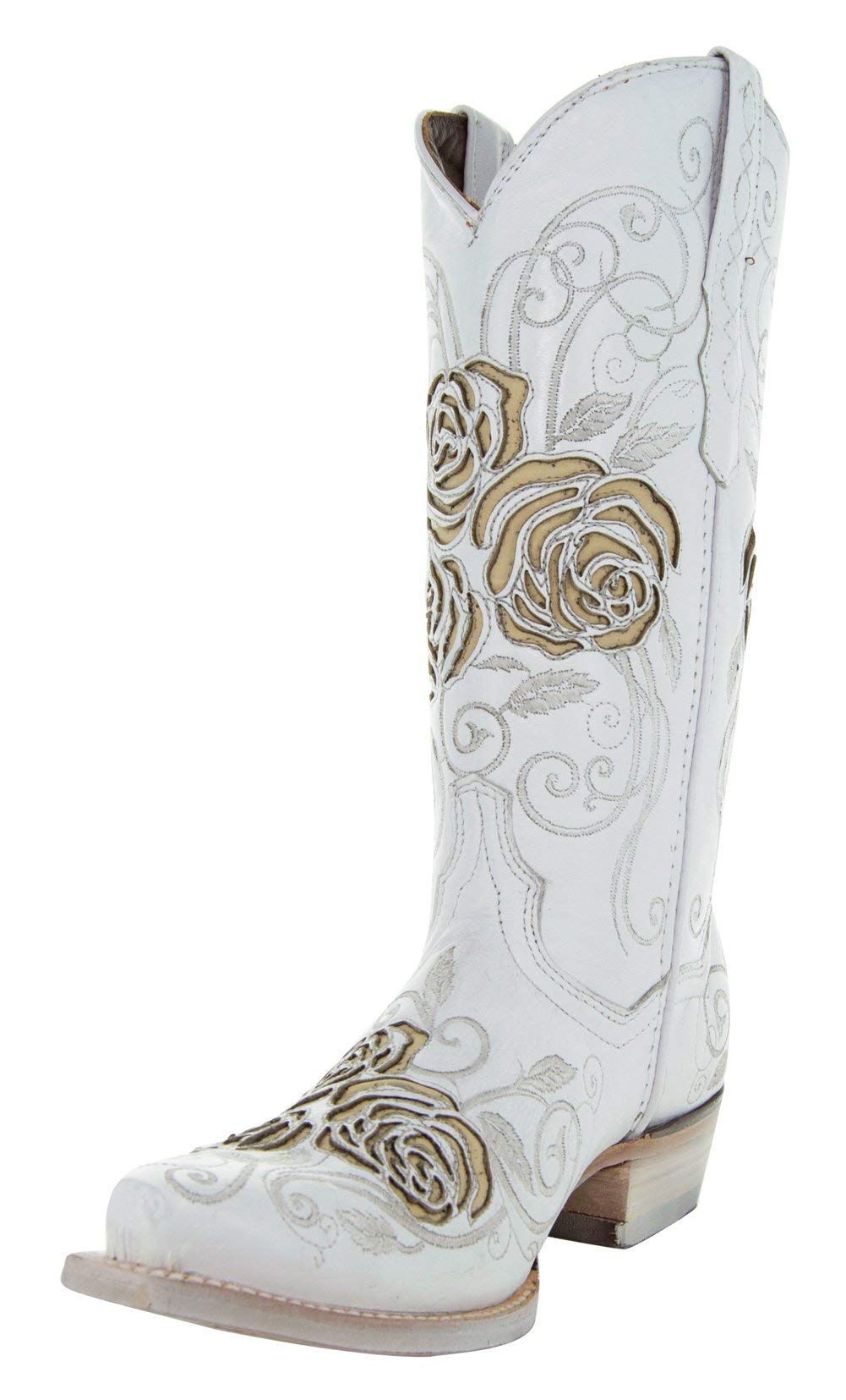 Soto Boots Turquoise Rose Country Cowgirl Boots M50032 - Western Style Women's Cowgirl Boots for Country Dancing, Rodeo & Fashion Outfits