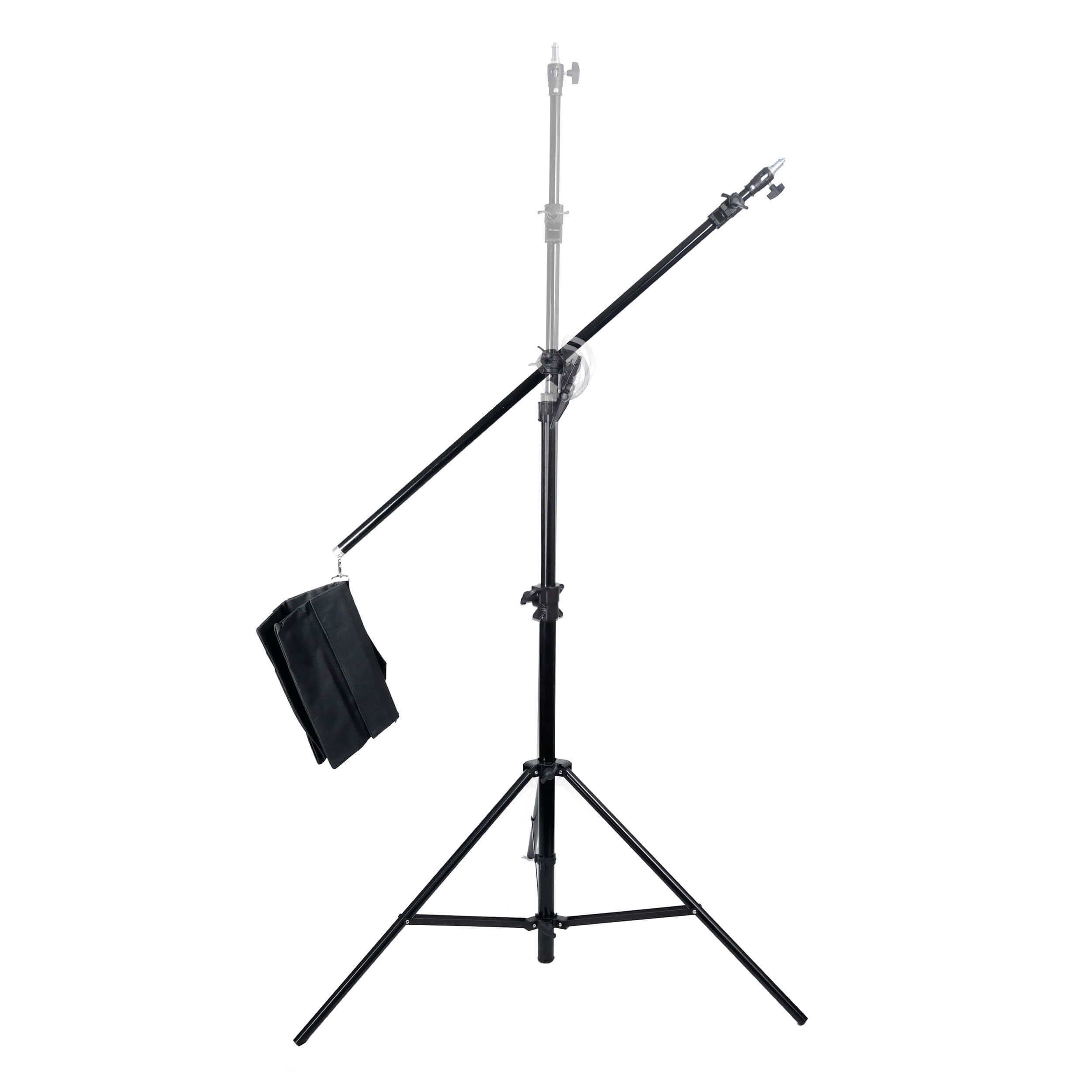 Adjustable Reclined Combi Boom Stand with Heavy-Duty Caster Wheels - Perfect for Studio Recording, Podcasting & Live Performances
