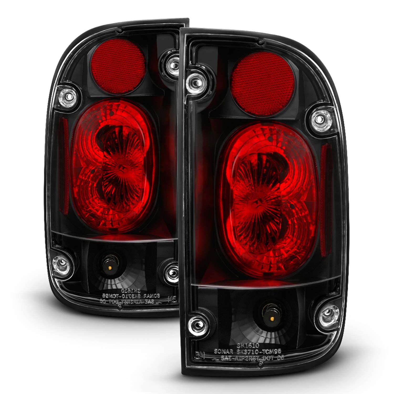 AKKON Black Bezel Dual Halo Ring Projector LED Headlights & Altezza Style Tail Lights for 1997-2000 Toyota Tacoma 2WD/4WD - Upgrade Your Truck's Lighting for Night Driving & Off-Road Adventures