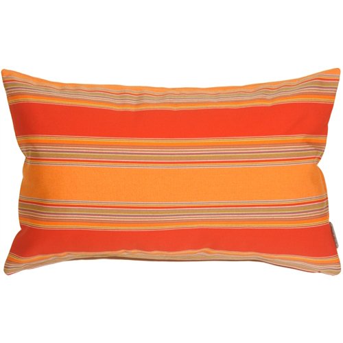 Sunbrella Outdoor Pillow Set of 2 - 12x19 Inch Waterproof Decorative Throw Pillows with Inserts, Bravada Salsa Pattern - Perfect for Patio Furniture, Porch Swing & Poolside Lounge Chairs