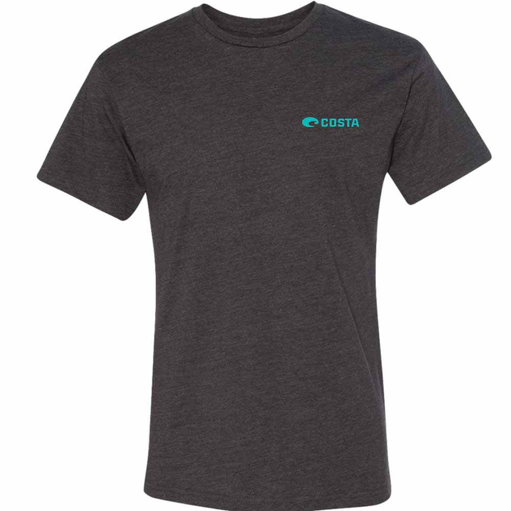 Costa Dark Heather Tiki C T-Shirt for Men - Comfortable Cotton Tee for Casual Wear, Beach Outings & Summer Vacation