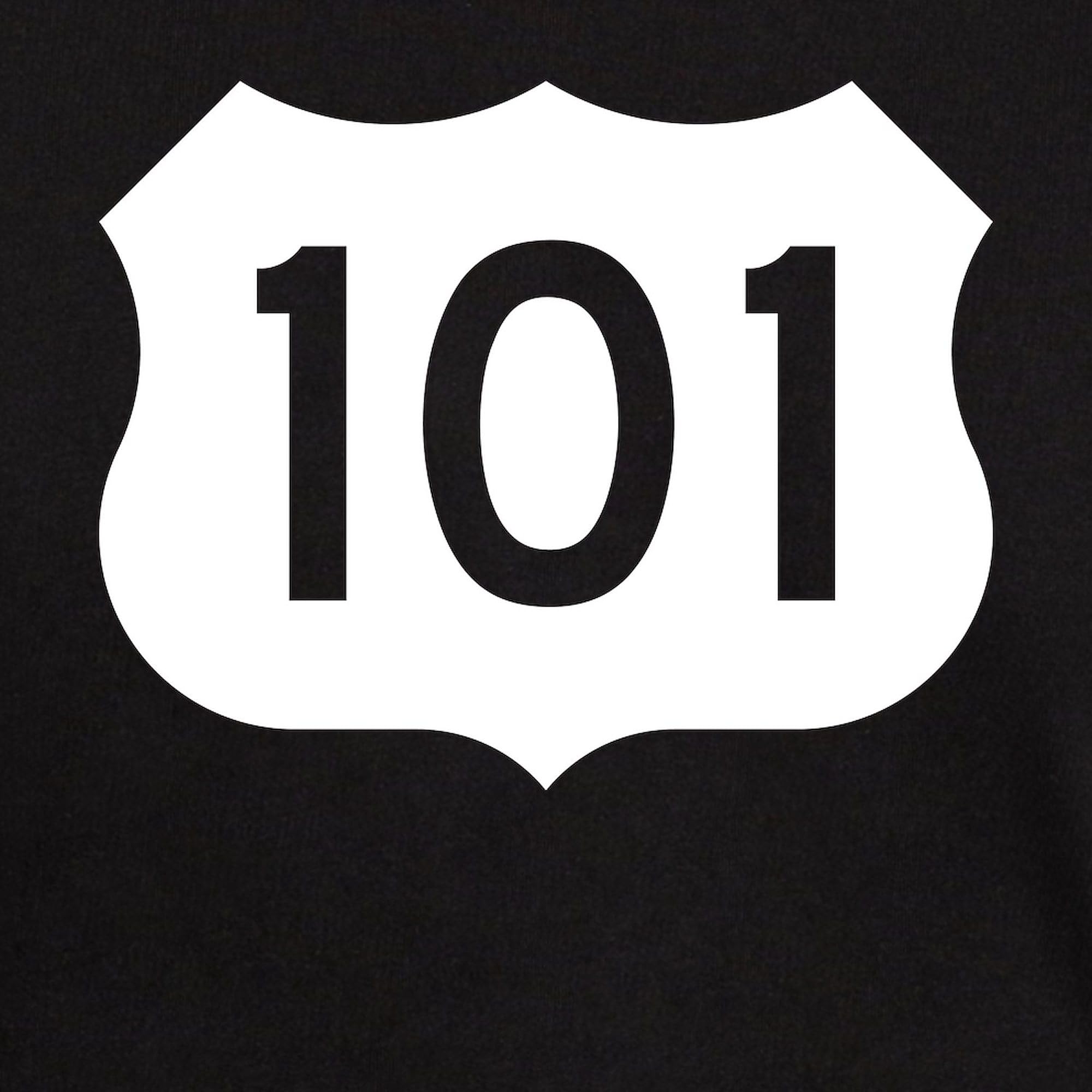 Men's 100% Cotton US Route 101 Graphic T-Shirt - Classic Dark Tee for Casual Wear & Road Trips | CafePress
