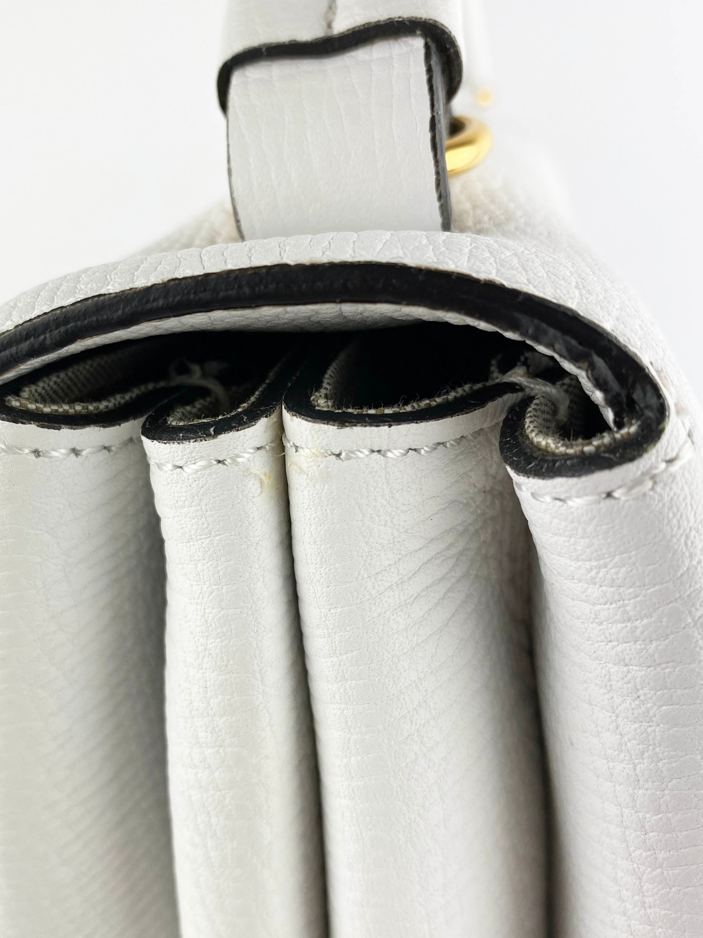 Marni Pannier White Leather Trunk Bag - Stylish Designer Handbag for Women | Perfect for Work, Travel & Everyday Use