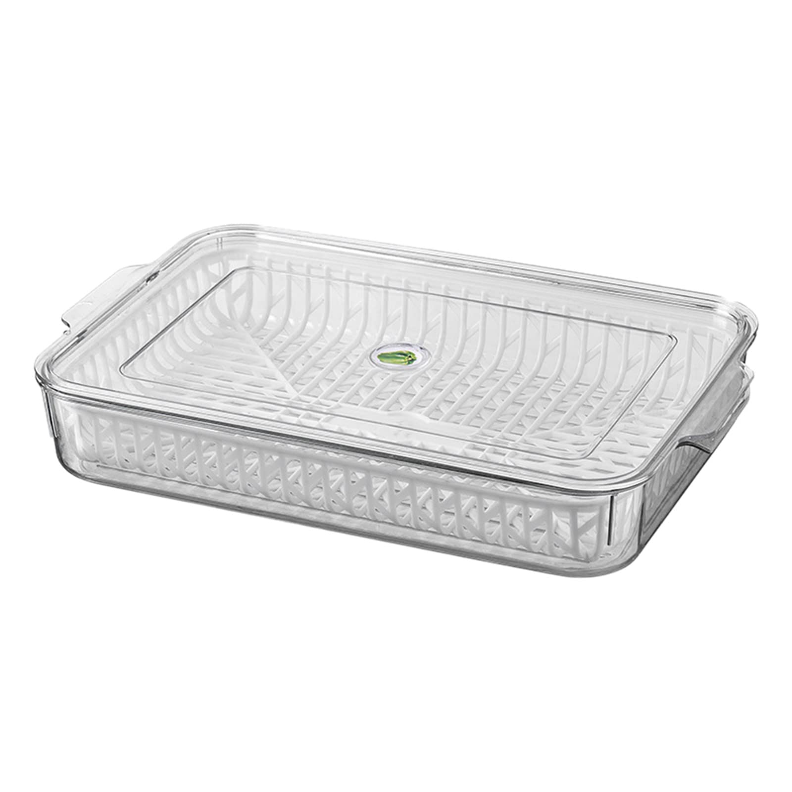 4-Compartment Bento Lunch Box with Drainer - Food Grade Refrigerator Storage Container for Vegetables, Fruits & Eggs - Leakproof Nesting Food Storage Containers (Rainbow Colors) - Perfect for Meal Prep, School Lunches & Kitchen Organization