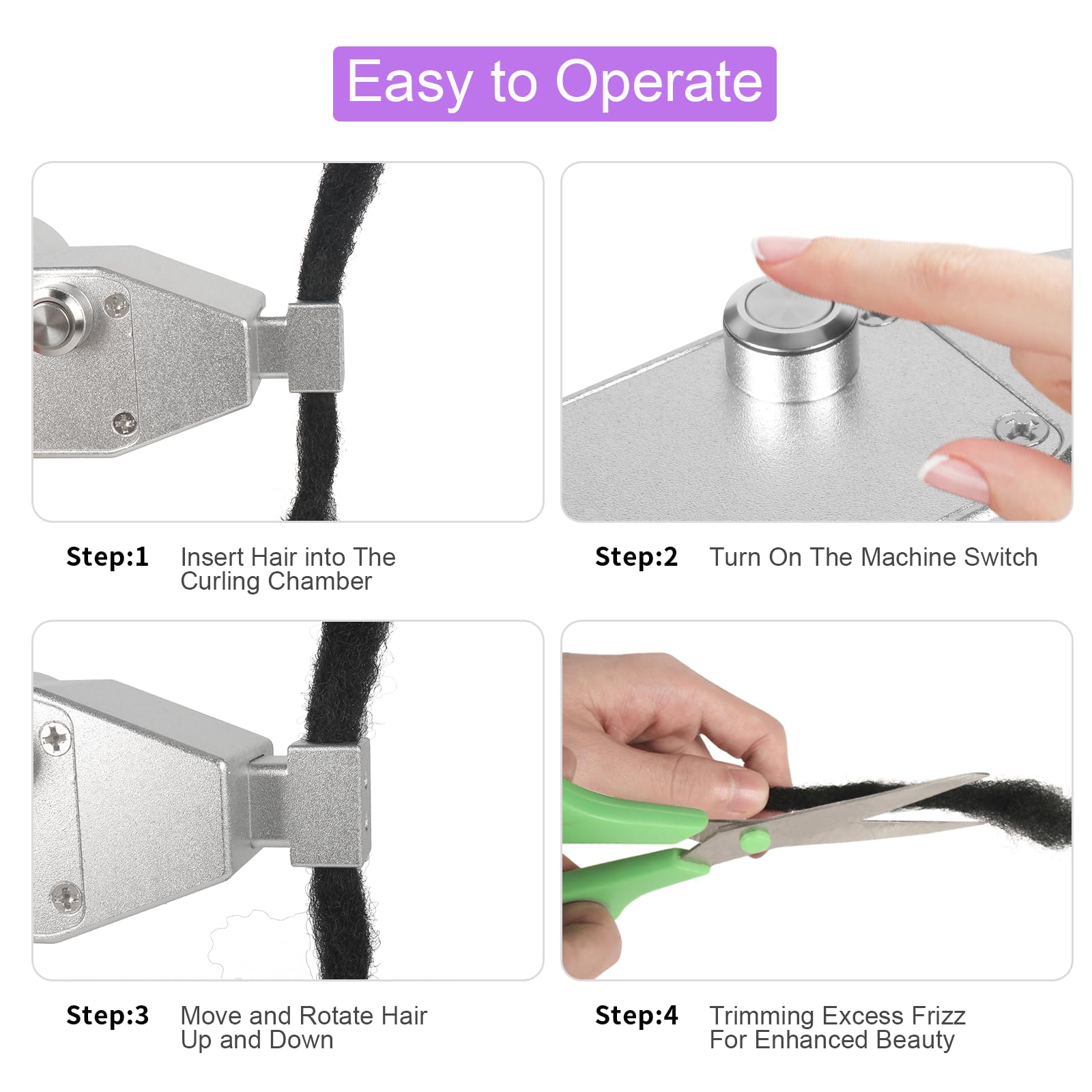 Upgrade Dreadlock Machine - Portable Handheld Instant Loc Tool with Latest Technology for Perfect Dreadlocks | Salon & Home Hair Styling
