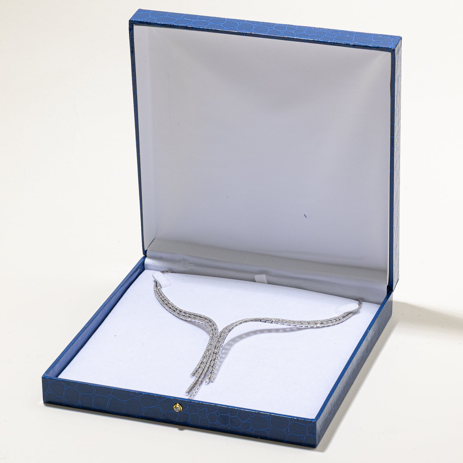 18K Gold Diamond Drop Necklace - 5.93 Carat Total Weight (CTW) - 17 Inch Chain - Elegant Dangle Pendant for Women - Perfect for Weddings, Anniversaries & Special Occasions