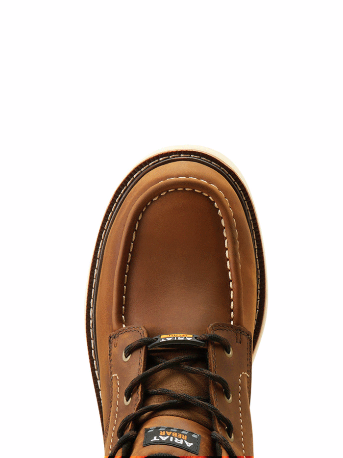 Ariat Men's Rebar Lift Chukka Waterproof Work Boots - Distressed Brown - Comfortable & Durable Safety Shoes for Construction, Outdoor Work & Hiking