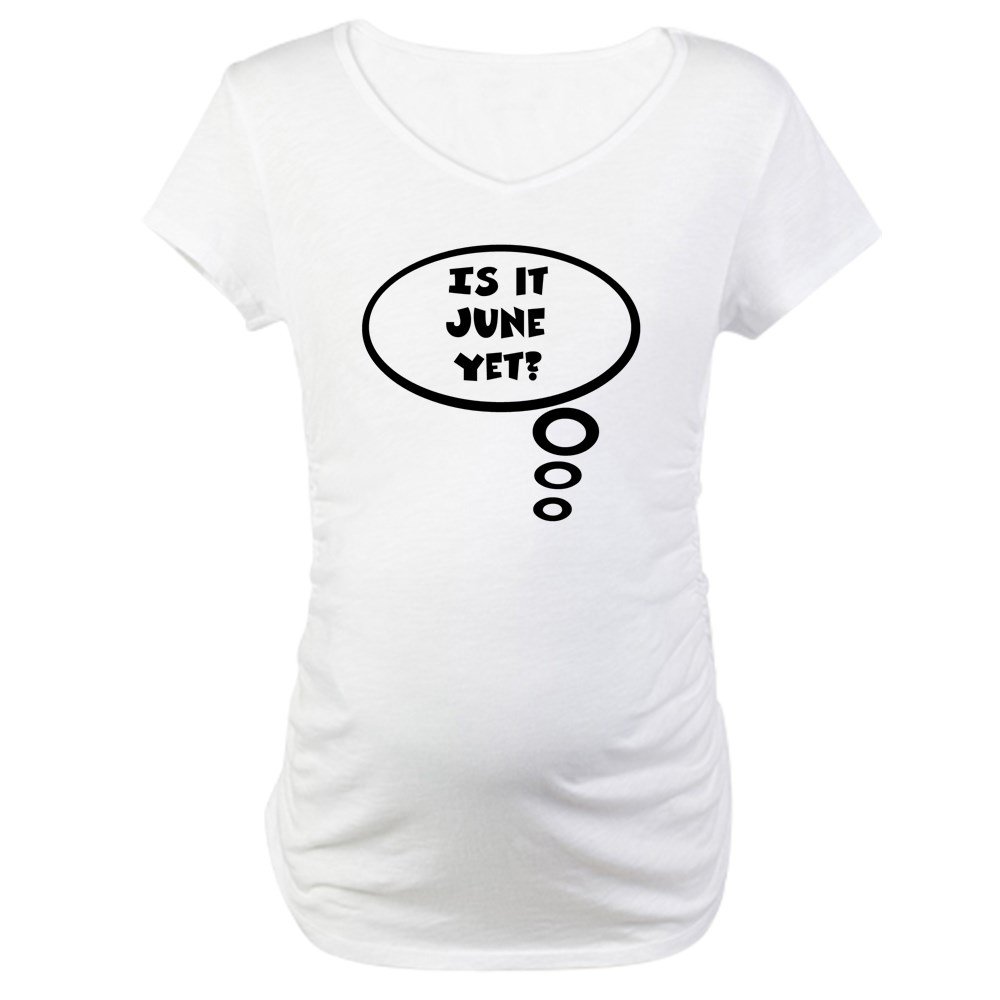 Is It June Yet? Funny Maternity T-Shirt for Pregnant Women - Comfortable Cotton Pregnancy Tee for Expecting Moms, Baby Shower Gift, Summer Maternity Outfit
