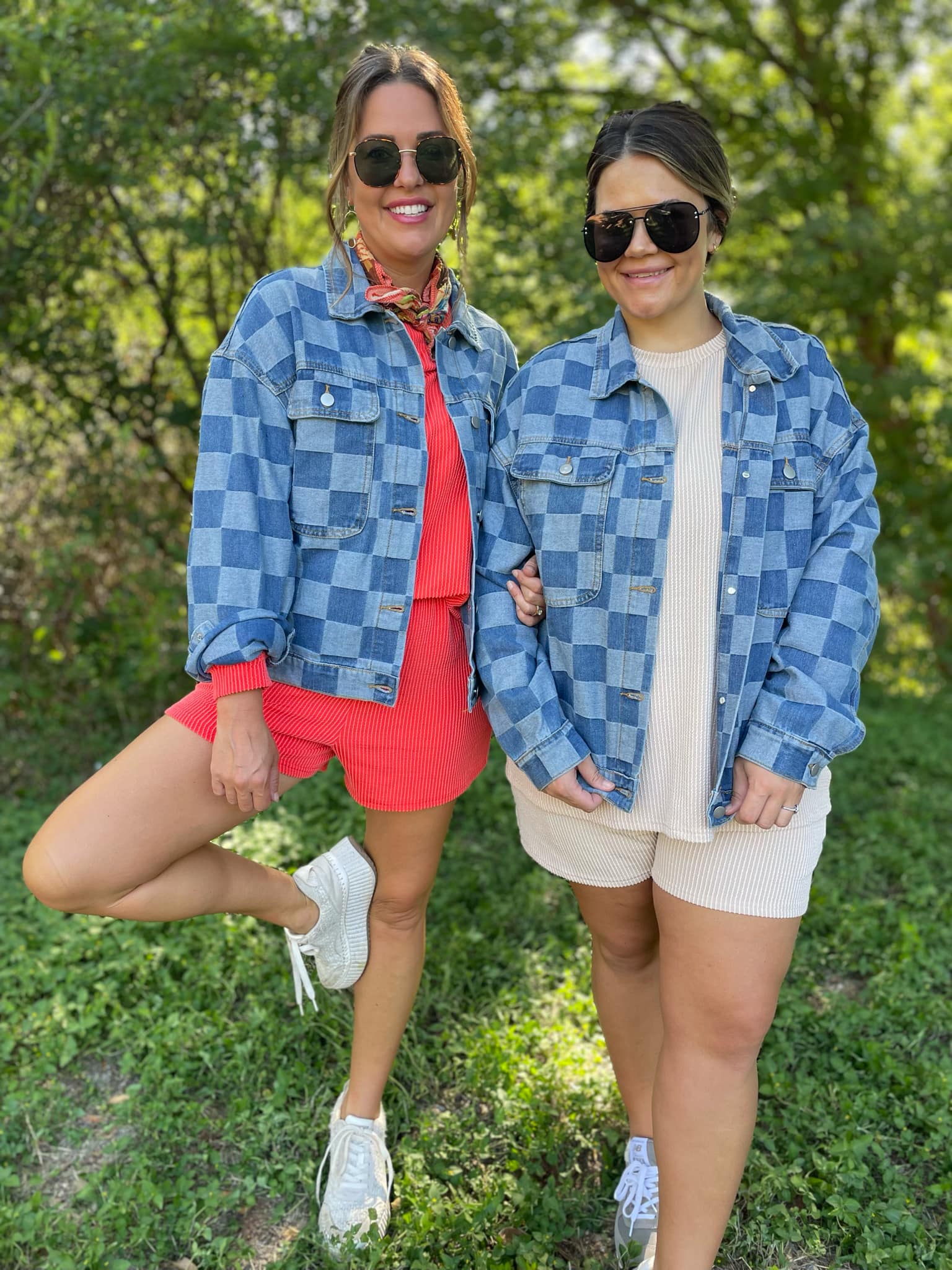 PREORDER: Stylish Checkered Denim Jacket for Men & Women | Trendy Overshirt for Casual Outfits & Streetwear Fashion