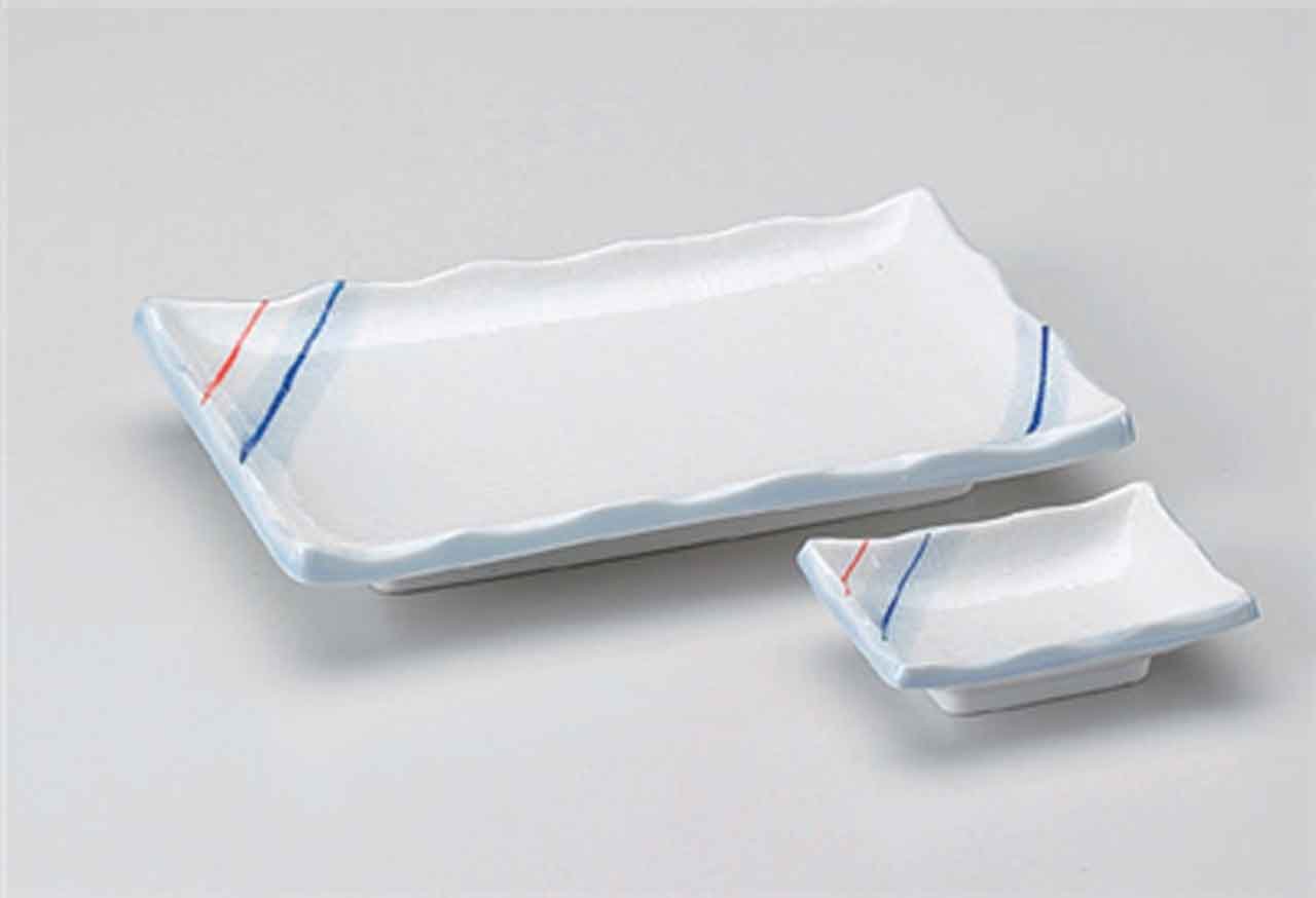 Premium 5-Piece Japanese Porcelain Sushi Plates & Small Bowls Set - 6.6 Inch Handcrafted in Japan - Perfect for Sushi Dining, Asian Cuisine & Home Entertaining