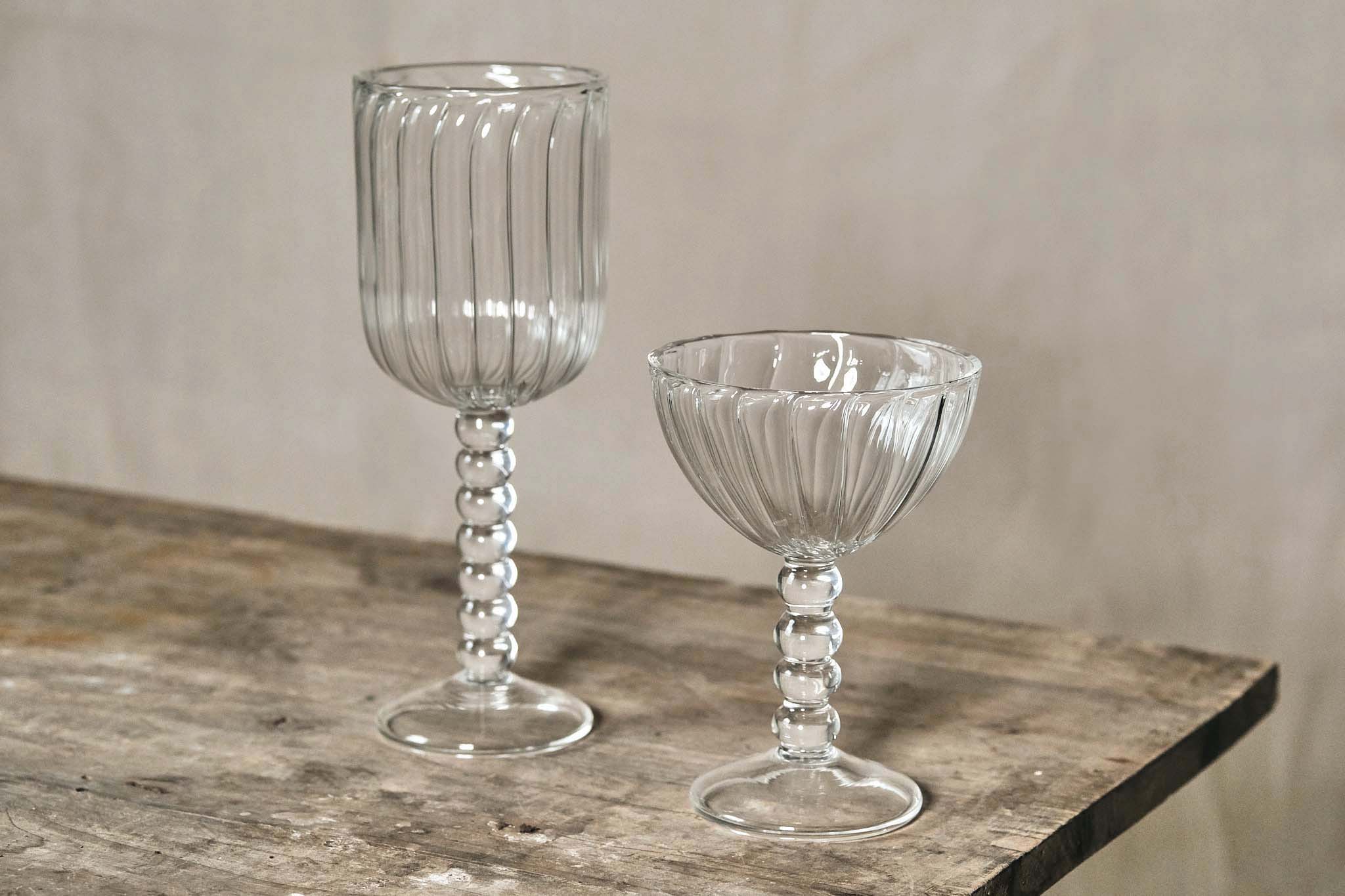 Elegant Beaded Stem Wine Glass Set - Handcrafted Crystal Champagne Flutes for Wedding, Party & Home Decor - Perfect for Celebrations, Gifts & Special Occasions