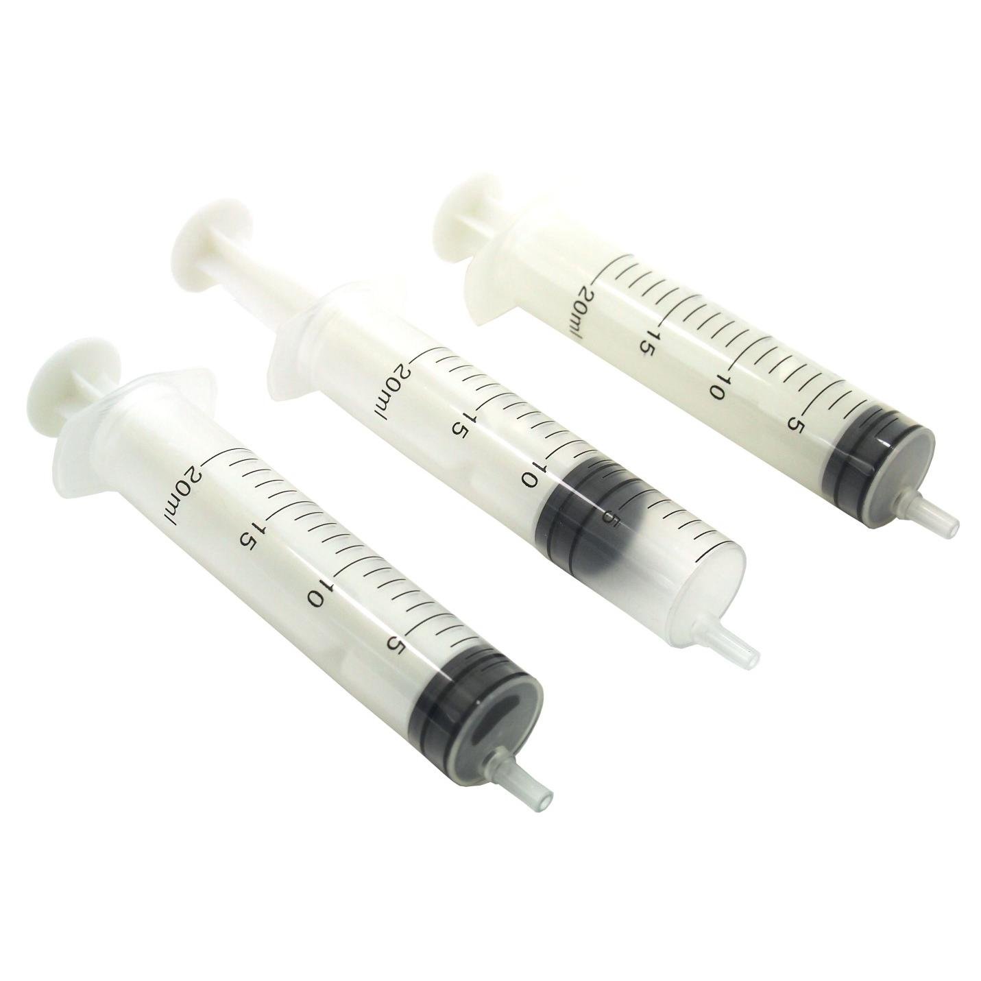 20ml Plastic Syringe with Measurement Markings - Precise Liquid Lubricant Dispensing Tool for DIY, Lab, and Industrial Applications