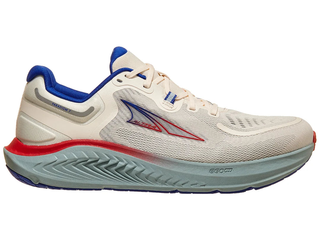 Men's Paradigm 7 Running Shoes - Lightweight White & Blue Athletic Sneakers for Jogging, Gym Workouts & Casual Wear