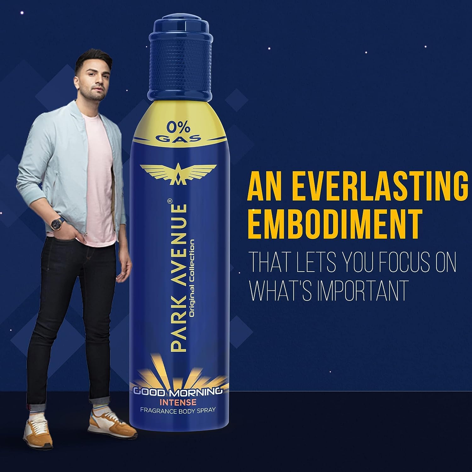 Men's Good Morning Perfume Intense Body Spray - 3.4 oz (100ml) Long-Lasting Fragrance for Daily Use | Fresh Scent for Work, Gym & Date Night