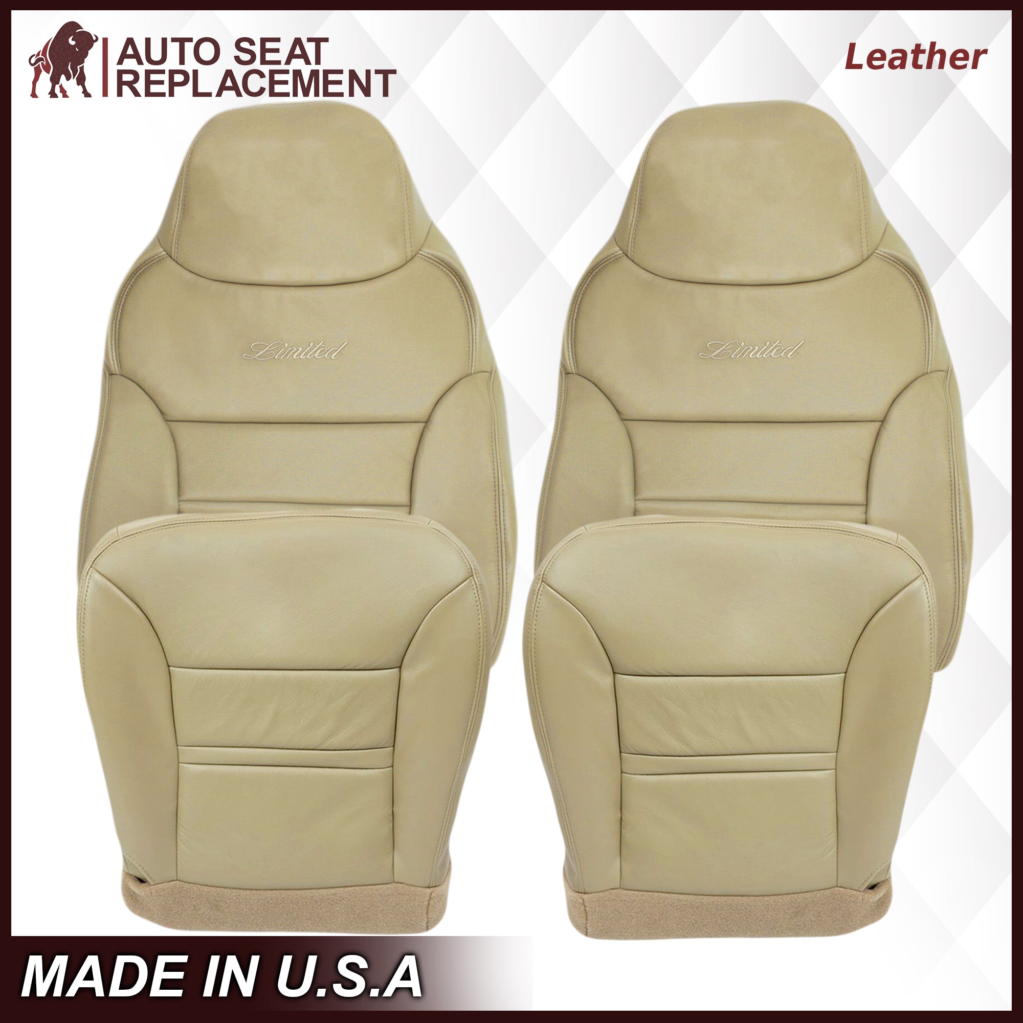 2000-2001 Ford Excursion Tan Seat Cover - Custom Fit, Durable Neoprene Material - Perfect for Off-Roading, Camping & Family Road Trips