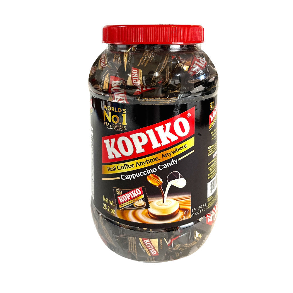 Kopiko Cappuccino Candy - 28.2oz Jar (800g) | Coffee Flavored Hard Candies | Perfect for Office Snacks, Travel Treats & Coffee Lovers Gifts