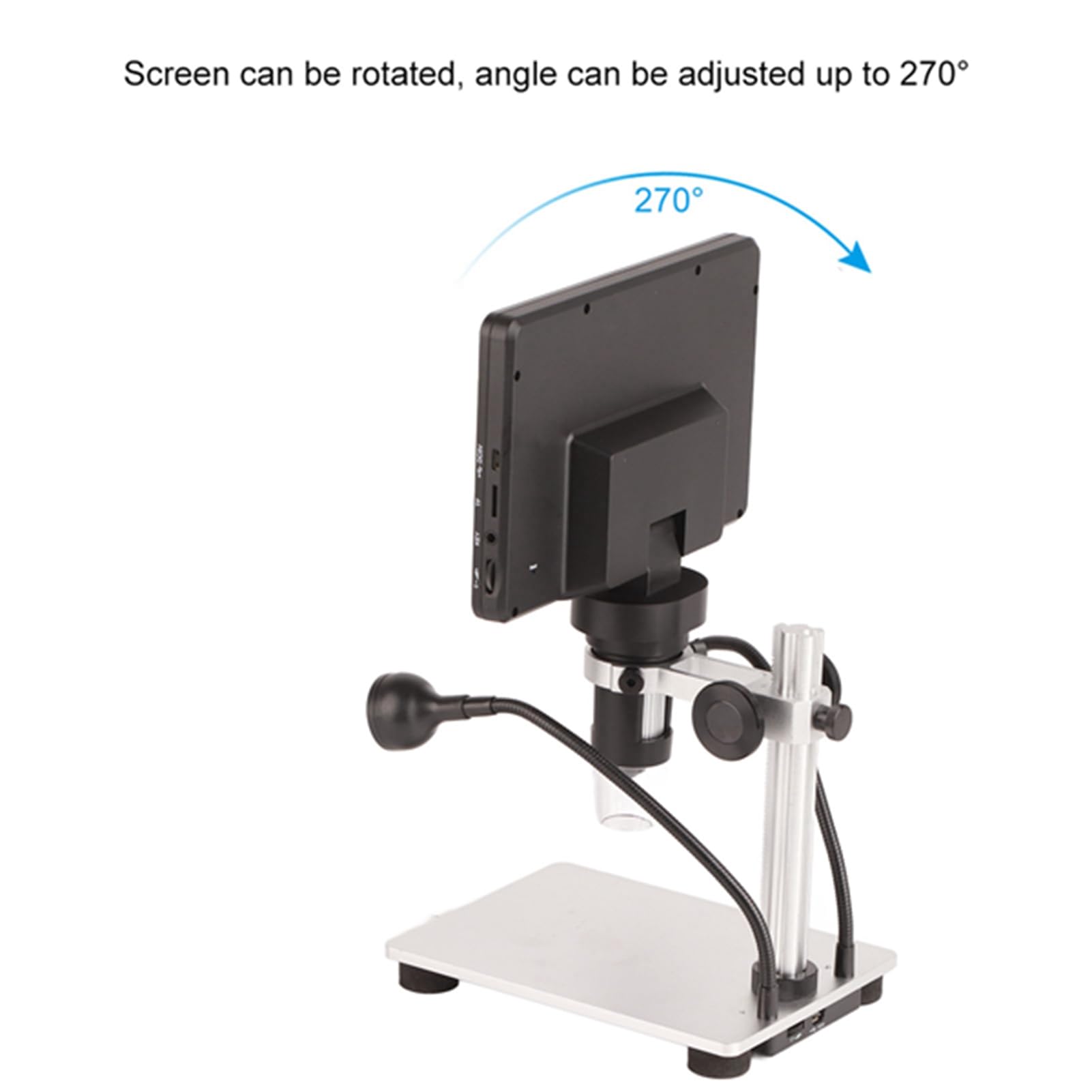 XTevu 12MP HD Digital Microscope with 7-inch LCD Screen, 1200x Magnification - Ideal for Soldering, Electronics Repair, PCB Inspection & Hobbyist Use