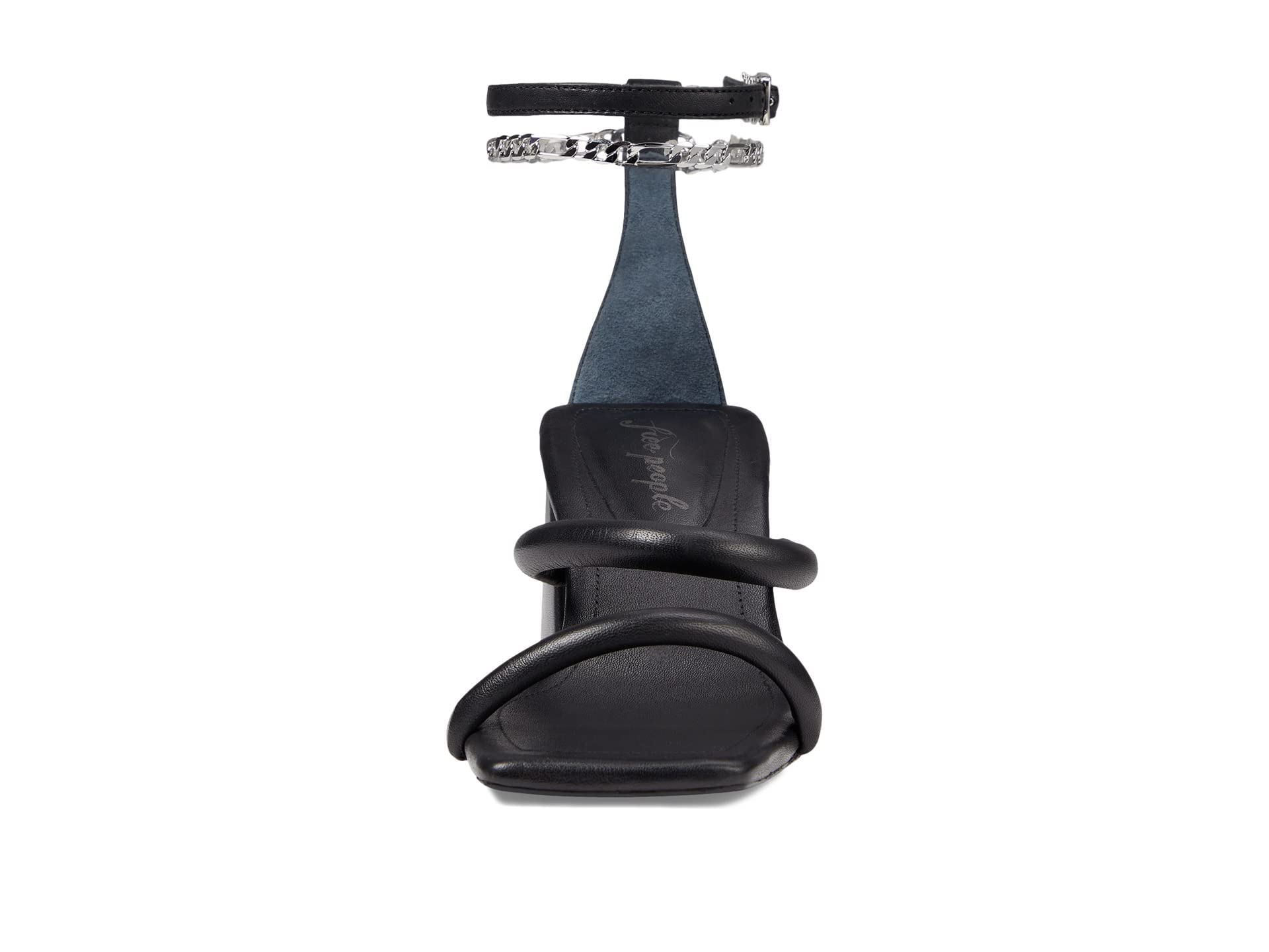Free People Parker Chain Heels for Women - Adjustable Buckle Strap, Leather Insole, Stylish High Heels for Parties, Weddings & Evening Events