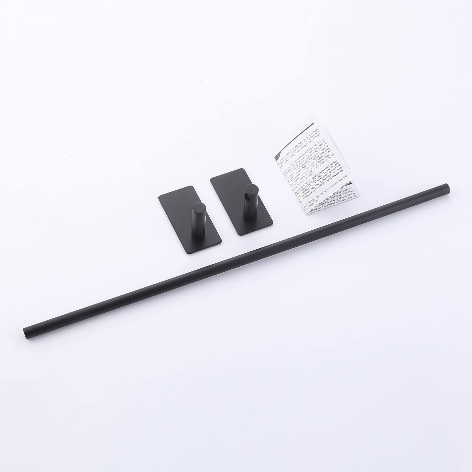 20-Inch Stainless Steel Towel Bar for Bathroom - No Drill Self-Adhesive Wall Mounted Hand Towel Holder, SUS 304 Matte Black (A7000S50B-BK) - Perfect for Small Bathrooms, Kitchens & RVs
