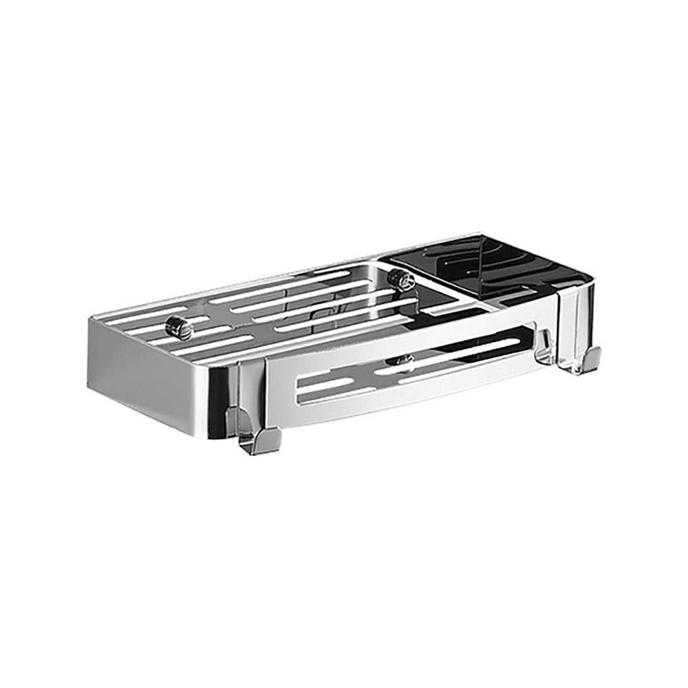 Stainless Steel Bathroom Shelf Organizer Set - 3-Piece Wall Mounted Corner Shelf for Kitchen & Bathroom Storage | Modern Minimalist Design, No Drilling Required | Perfect for Organizing Toiletries, Spices & Small Items