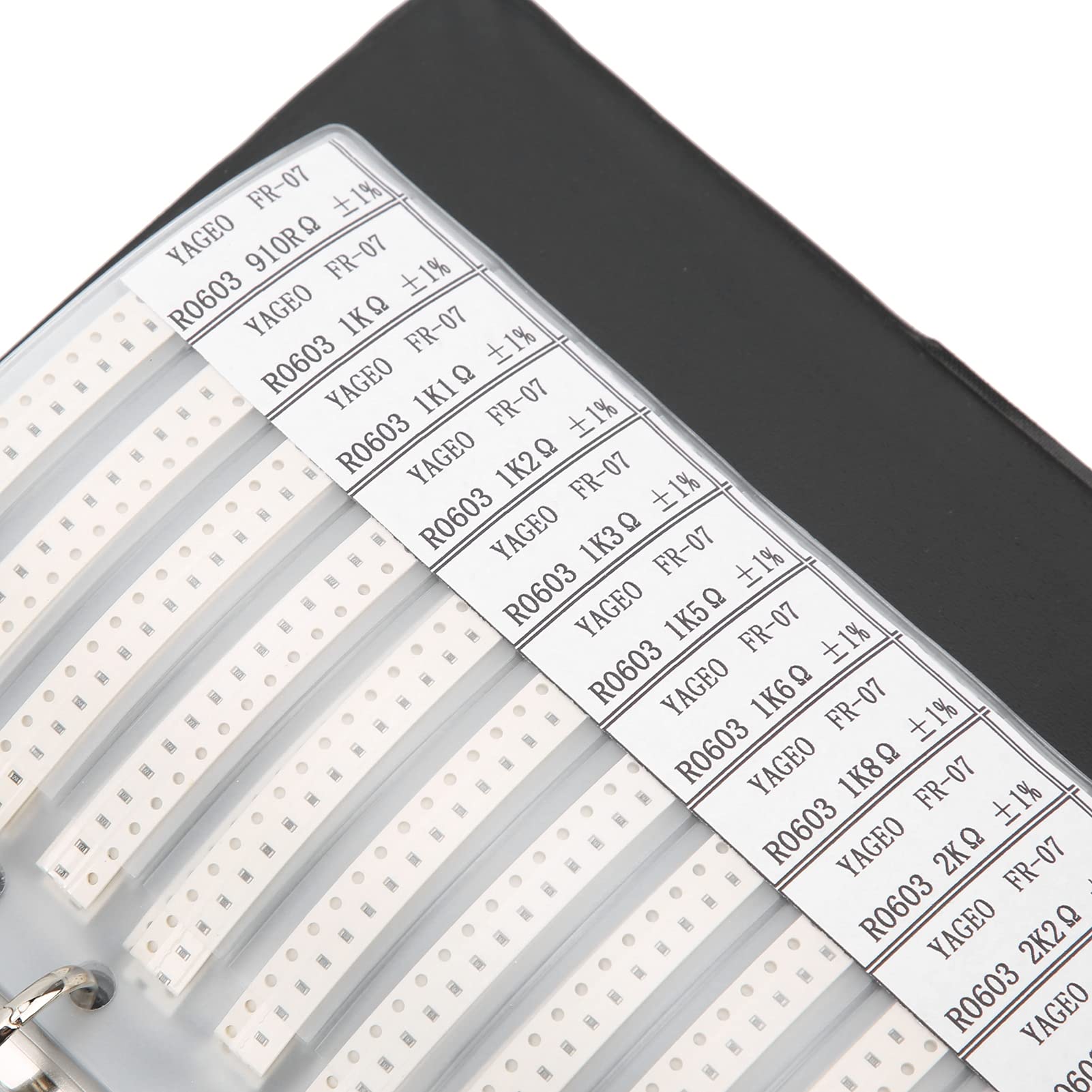 Shanrya 0603 Series SMD Resistor Kit - 1000pcs Plastic Sample Book for Electronics Engineers, Technicians & Students - Perfect for Circuit Prototyping, DIY Projects & Lab Experiments