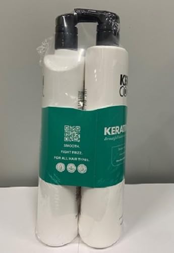 Keratin Complex Smoothing Shampoo & Conditioner Set for Frizz Control & Hair Repair - Salon Quality Keratin Treatment for Dry, Damaged Hair - Perfect for Daily Use at Home or Salon